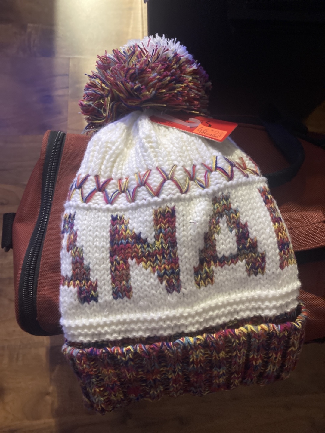 Multicoloured Pom-Pom Knit Beanie