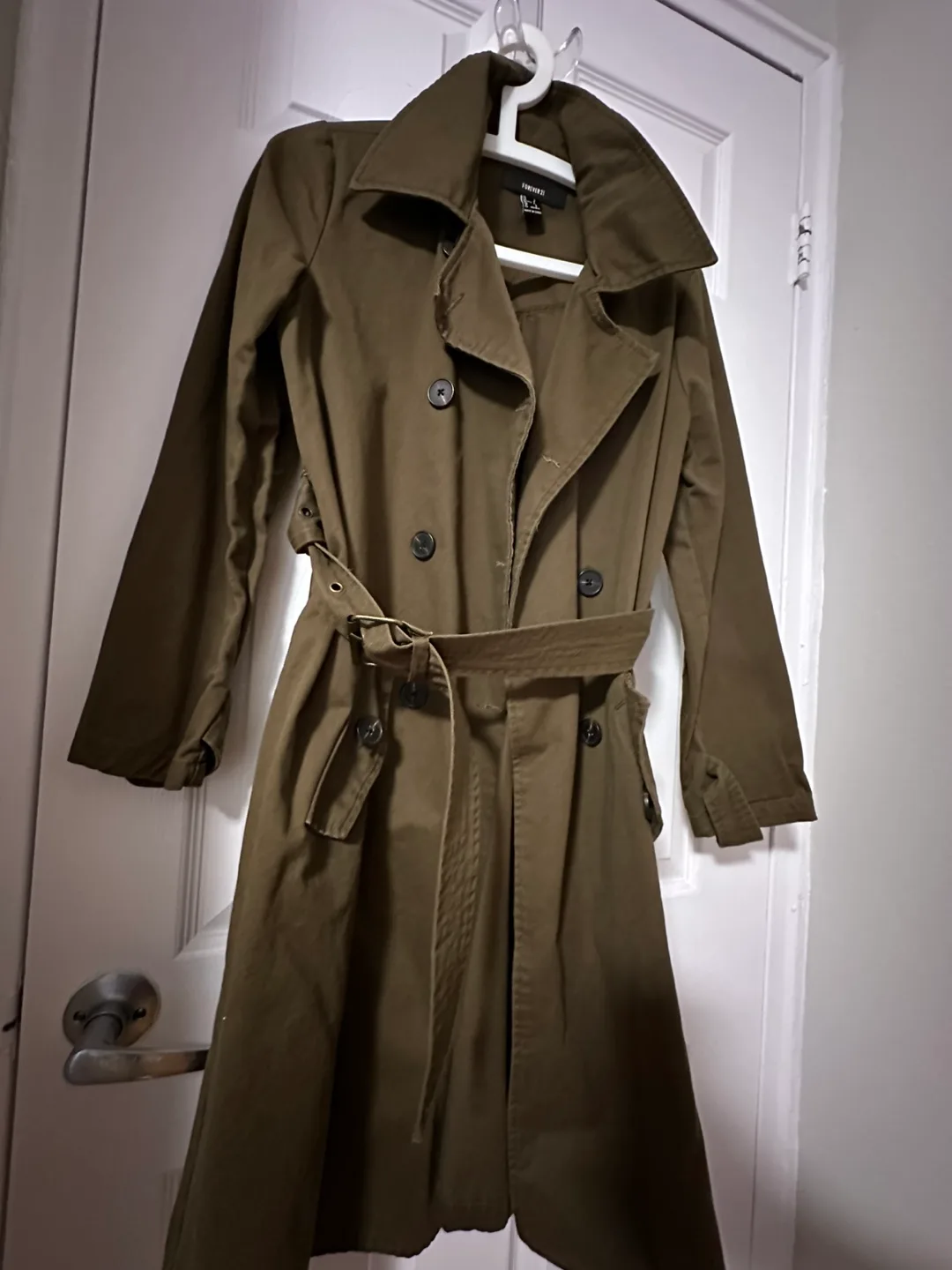 Olive Green Trench Coat - Size 12 image indicator(2)