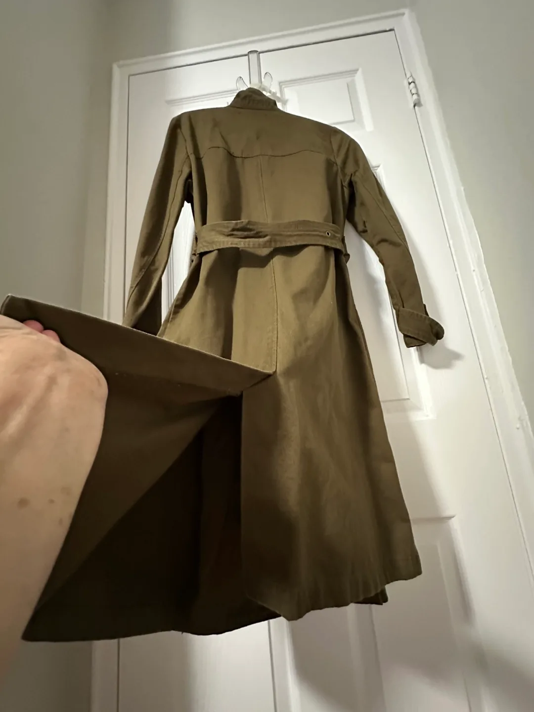 Olive Green Trench Coat - Size 12 image indicator(3)