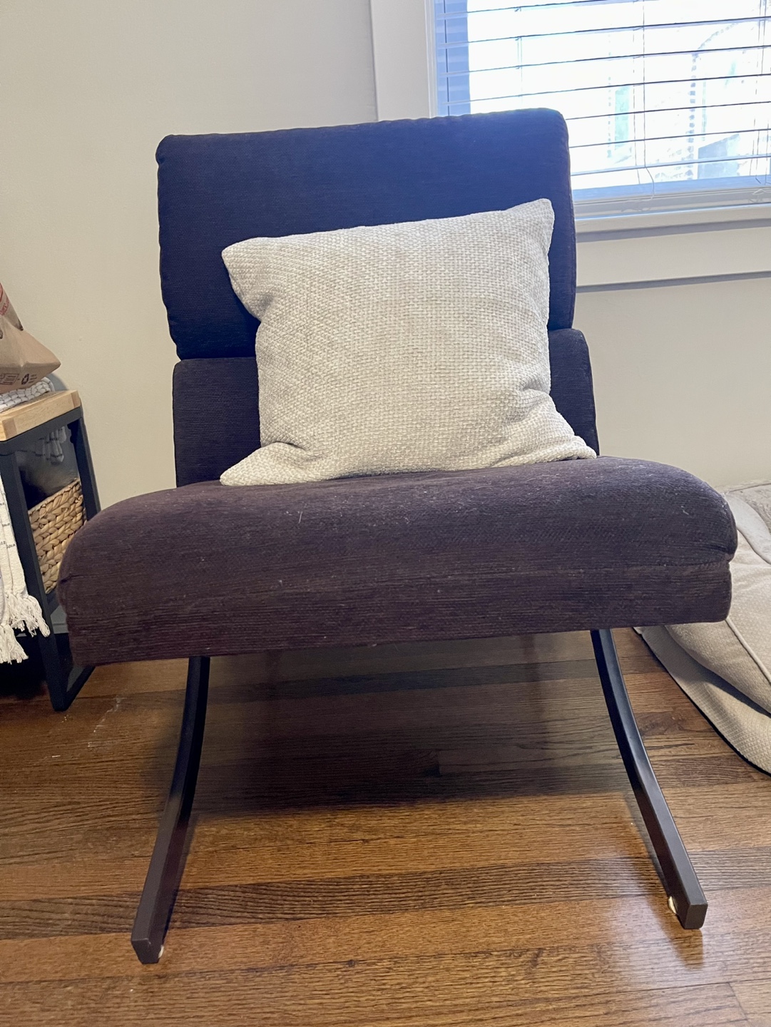 Modern Brown Accent Chair with Metal Legs - photo 3