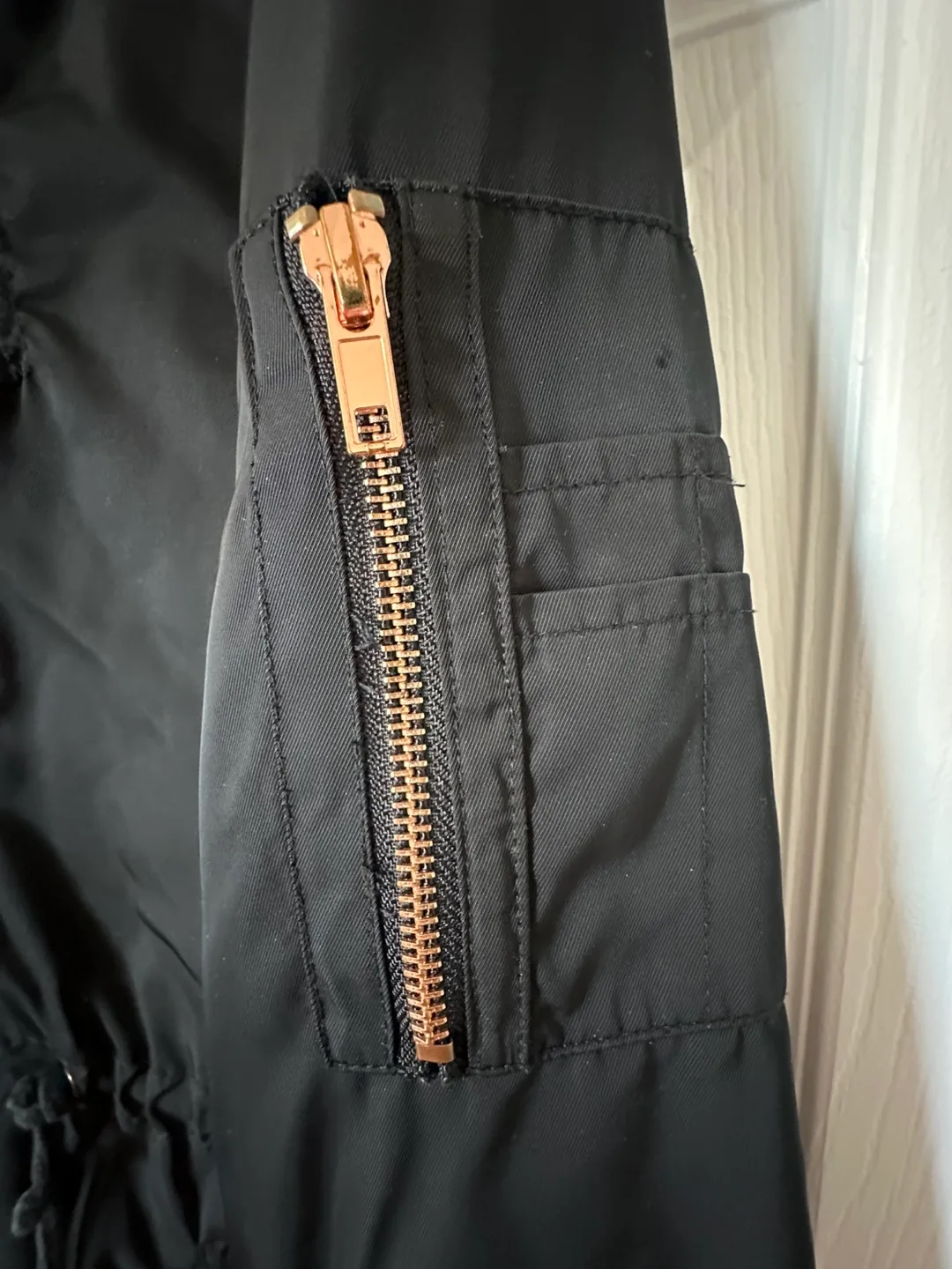 GUESS Black Longline Bomber Jacket image indicator(2)