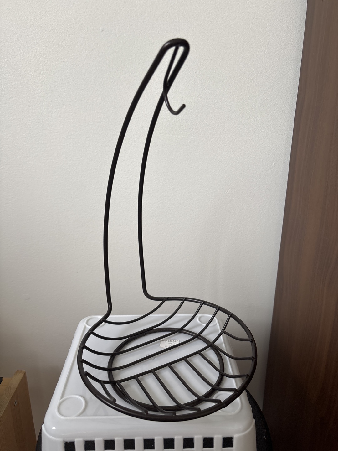 🧡 Dark Brown Metal Banana & Vegetables Basket - photo 2