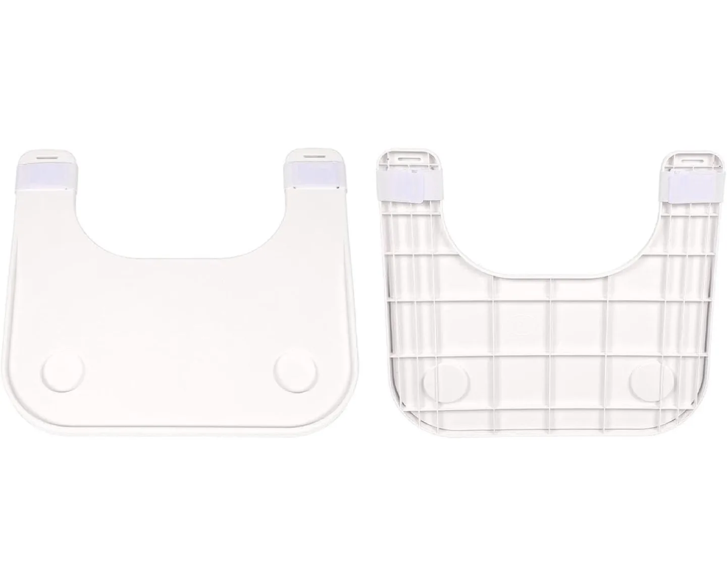 White Plastic Overbed Table with Cup Holders image indicator(4)