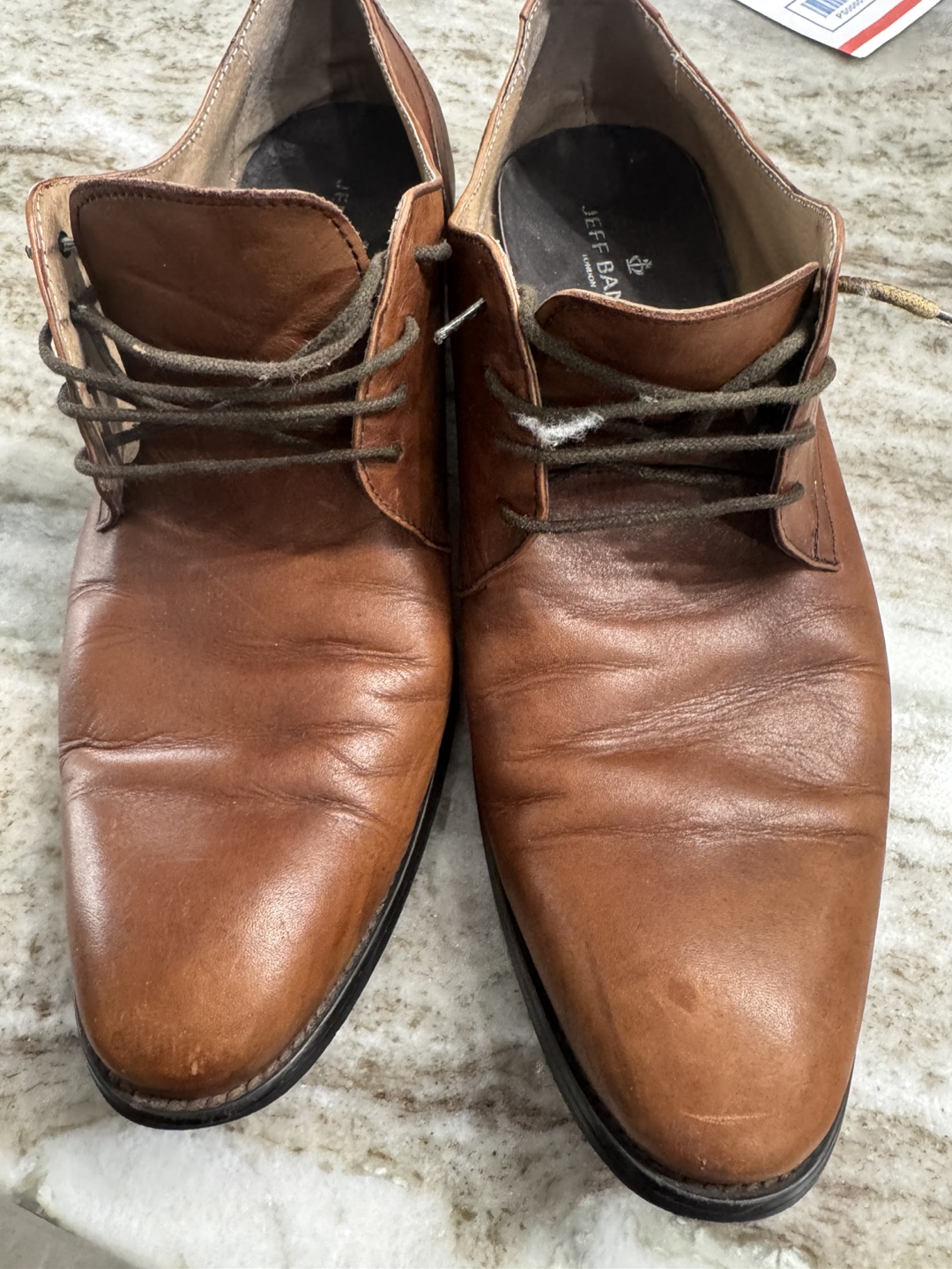 Men's Brown Leather Oxford Shoes - Size 45