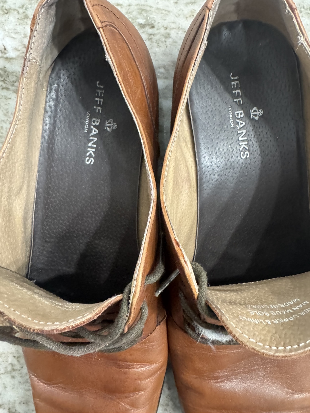 Men's Brown Leather Oxford Shoes - Size 45 - photo 5