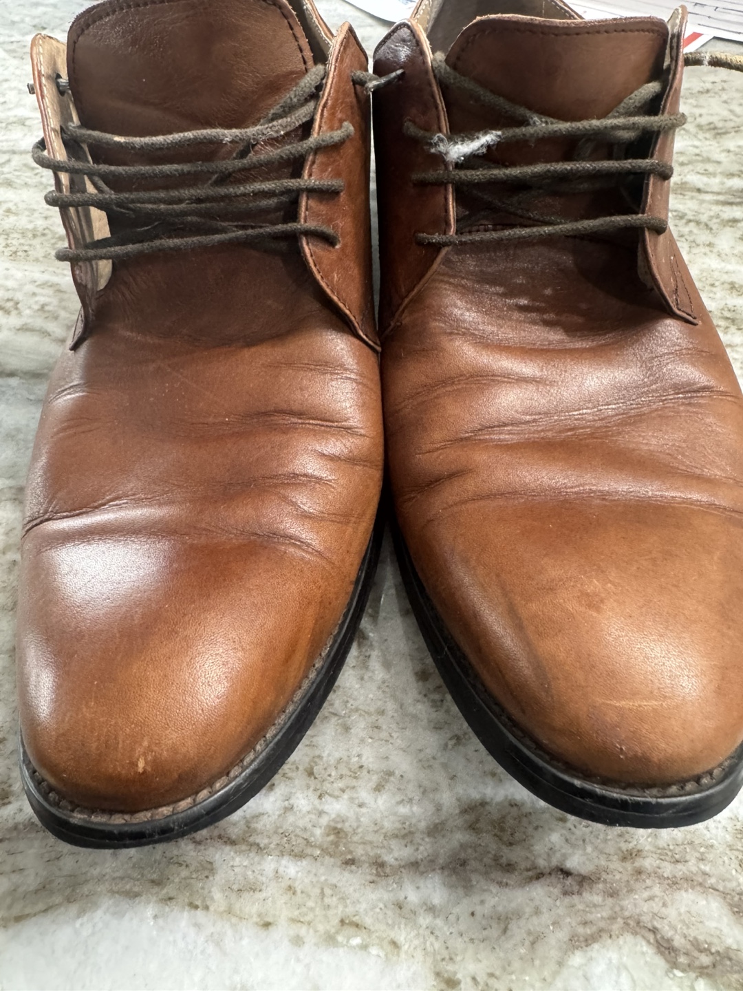 Men's Brown Leather Oxford Shoes - Size 45 - photo 2