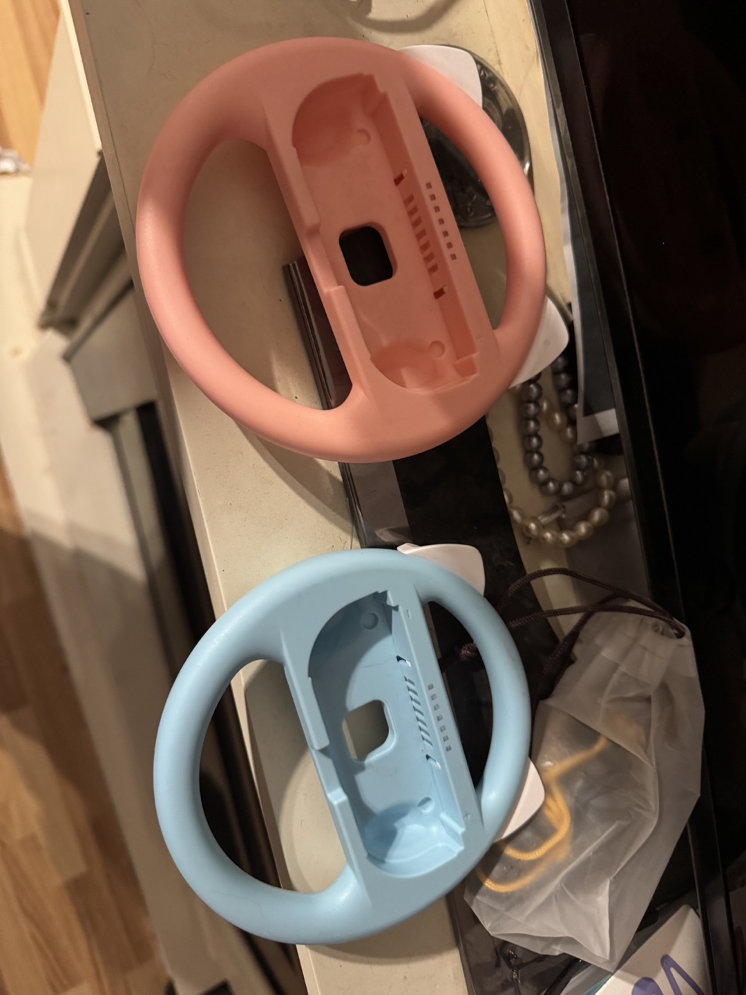 Nintendo Switch Joy-Con Wheel Accessories - Pink & Blue