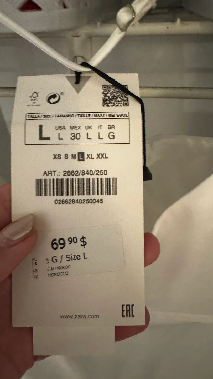 Zara Join Life White Satin Midi Slip Dress - Size Large image indicator(4)