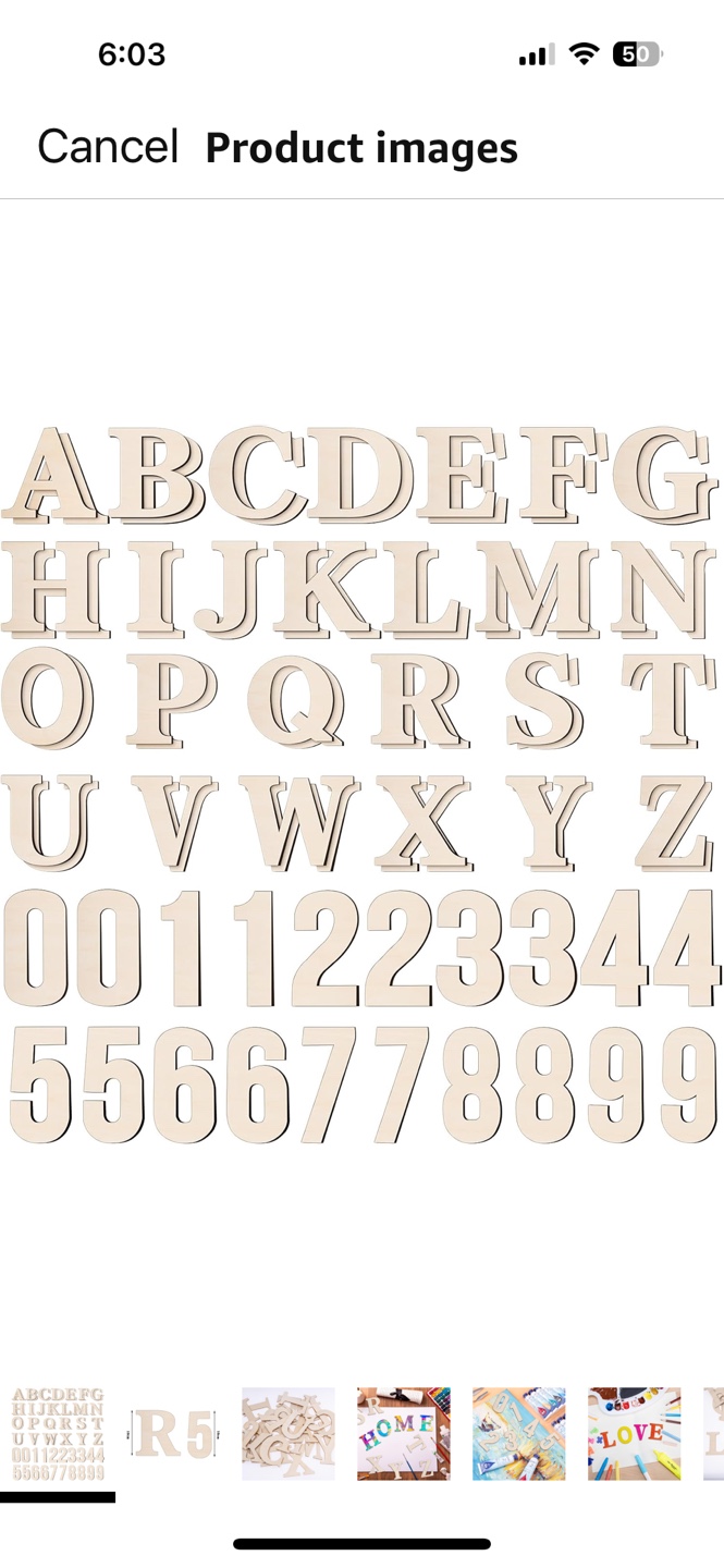 Wooden Letter and Number Set for Crafts - photo 2