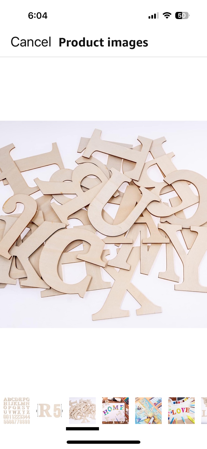 Wooden Letter and Number Set for Crafts - photo 4