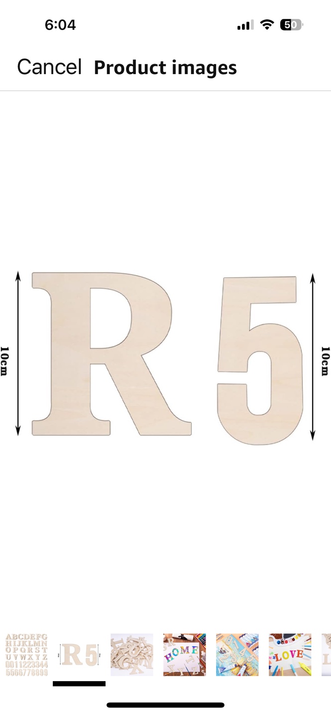 Wooden Letter and Number Set for Crafts - photo 3