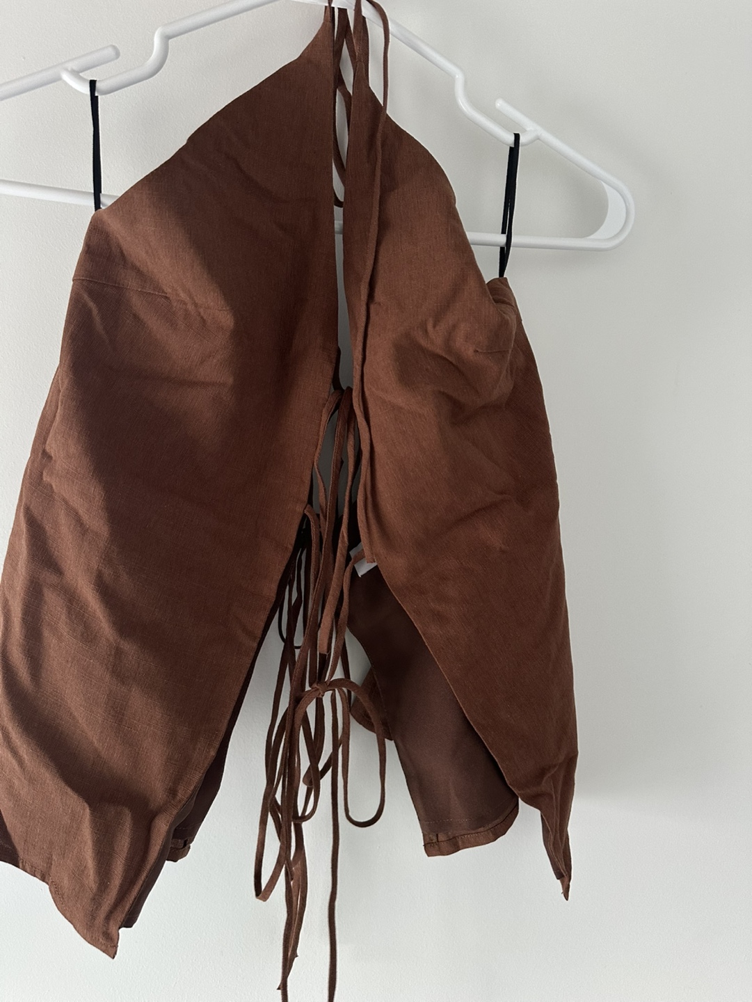 Brown Halter Neck Top and Shorts Set - photo 3