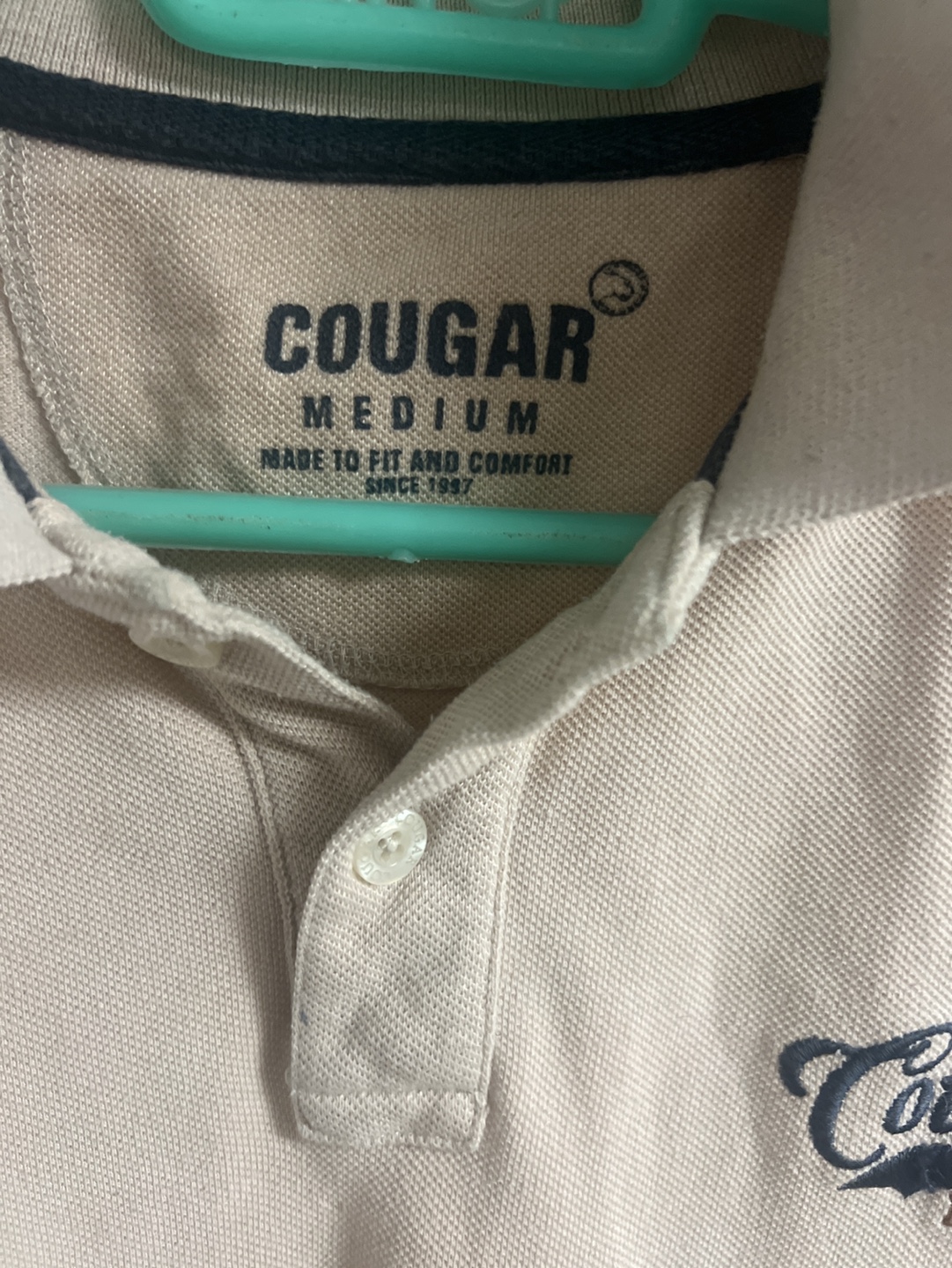 Men's Cougar Polo Shirt - Beige - Medium - photo 2