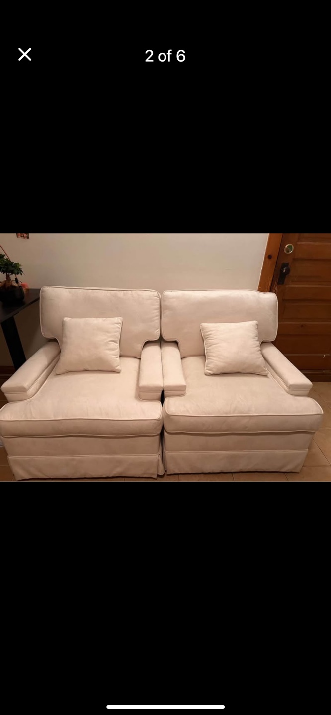 Two Chairs Cream-coloured