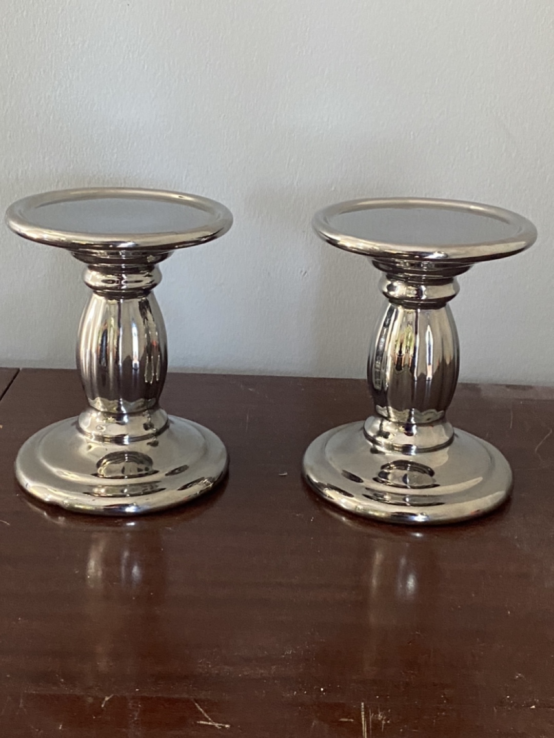 Pair of Silver Candle Holders