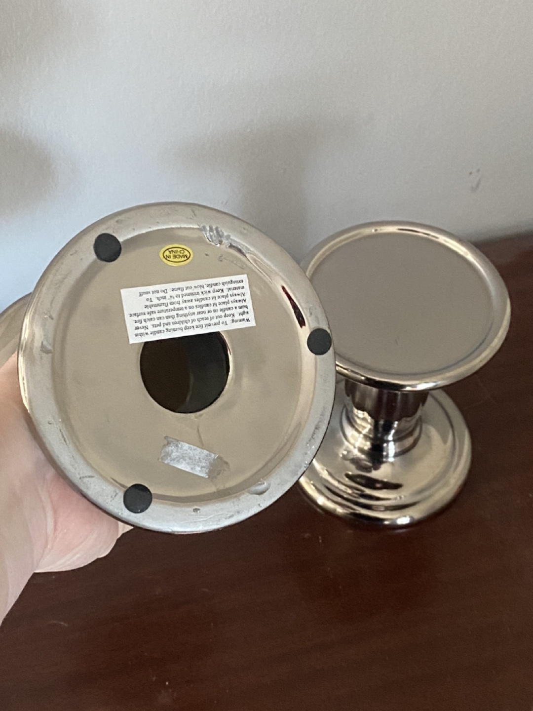 Pair of Silver Candle Holders - photo 2