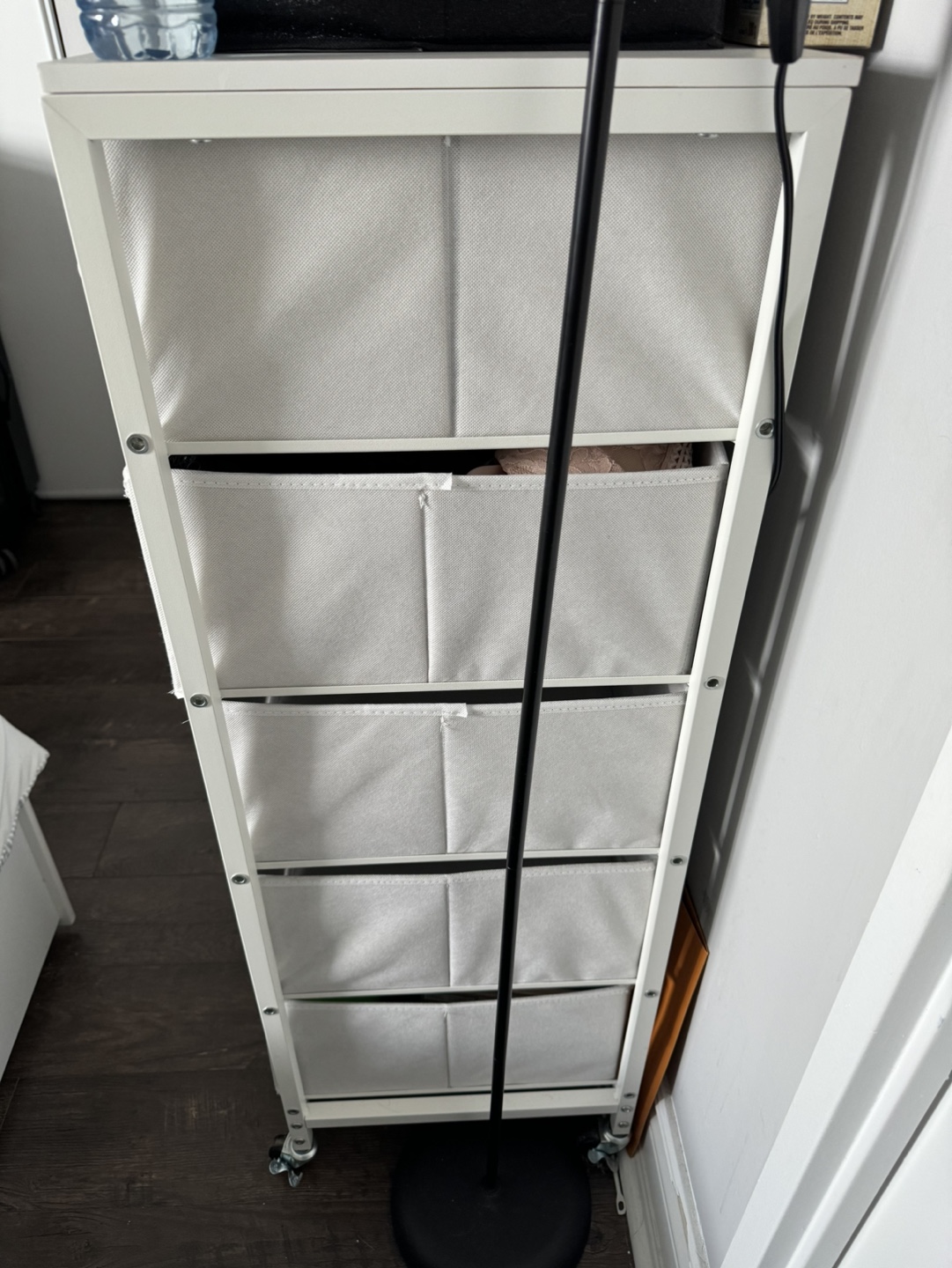White Rolling Storage Organizer with LED Light - photo 4