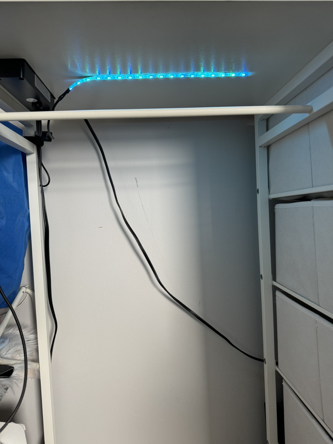 White Rolling Storage Organizer with LED Light - photo 5