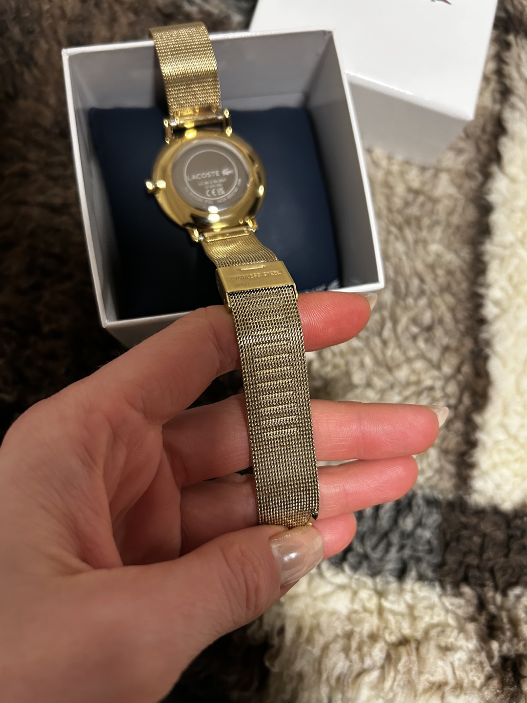 Lacoste Women's Watch - Gold Mesh Band, Green Face - photo 3
