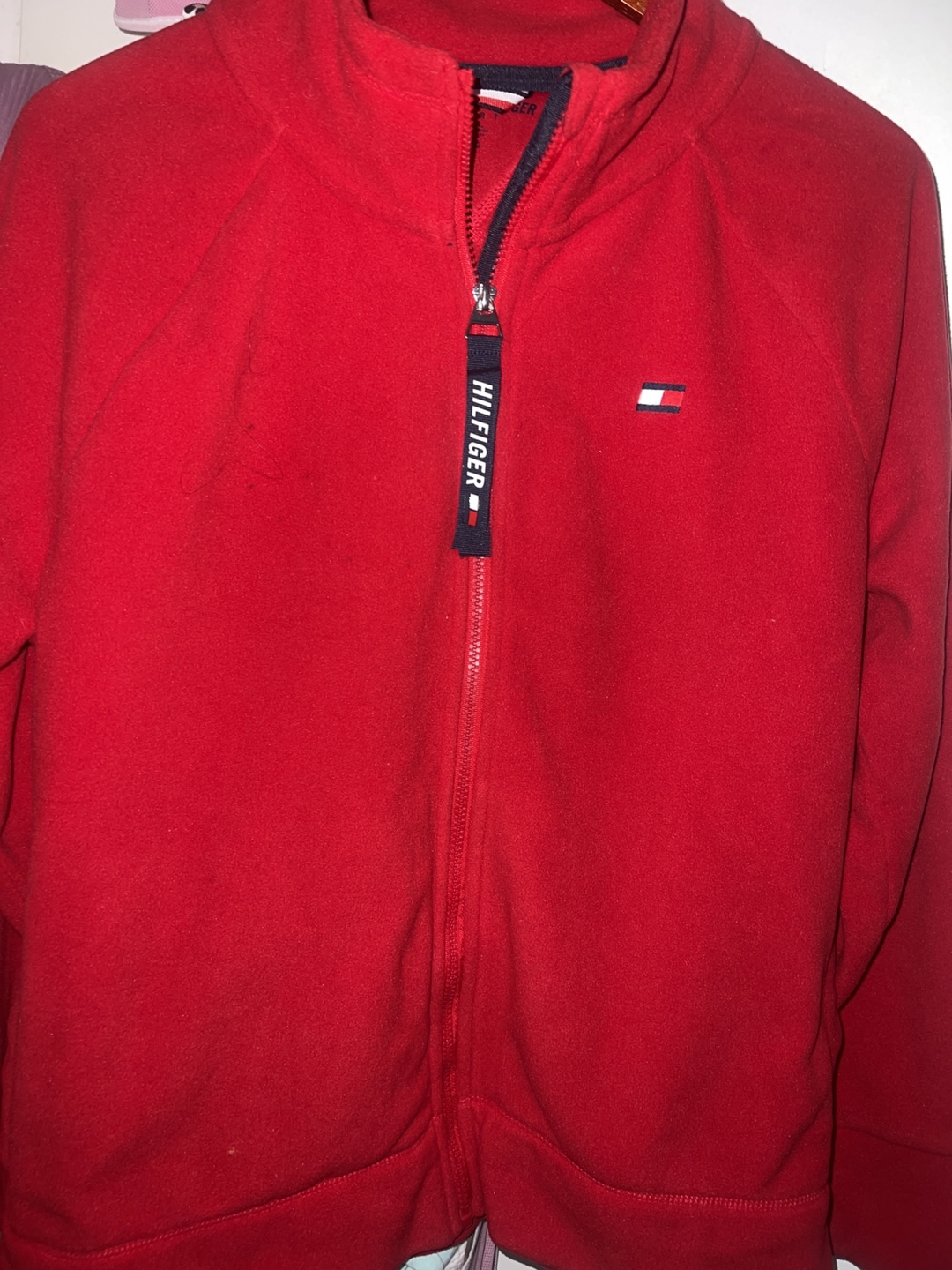 Tommy Hilfiger Red Fleece Jacket