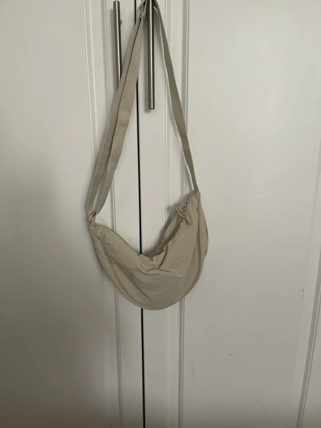 Beige Half-Moon Crossbody Bag thumbnail