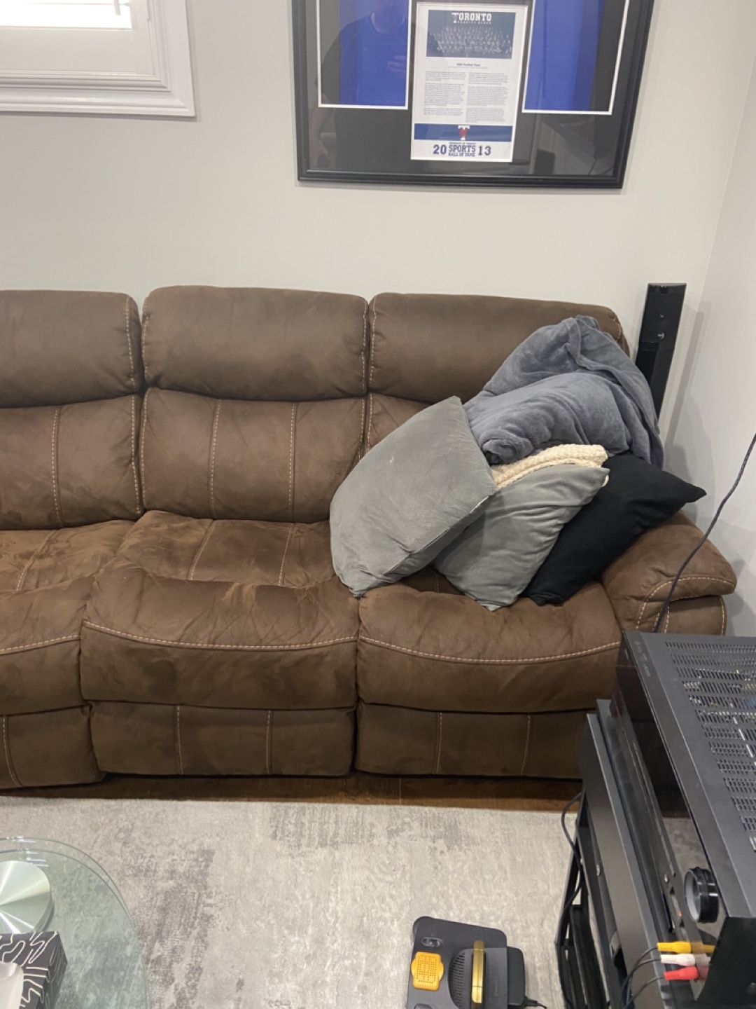 Brown Reclining Sectional Sofa - photo 4