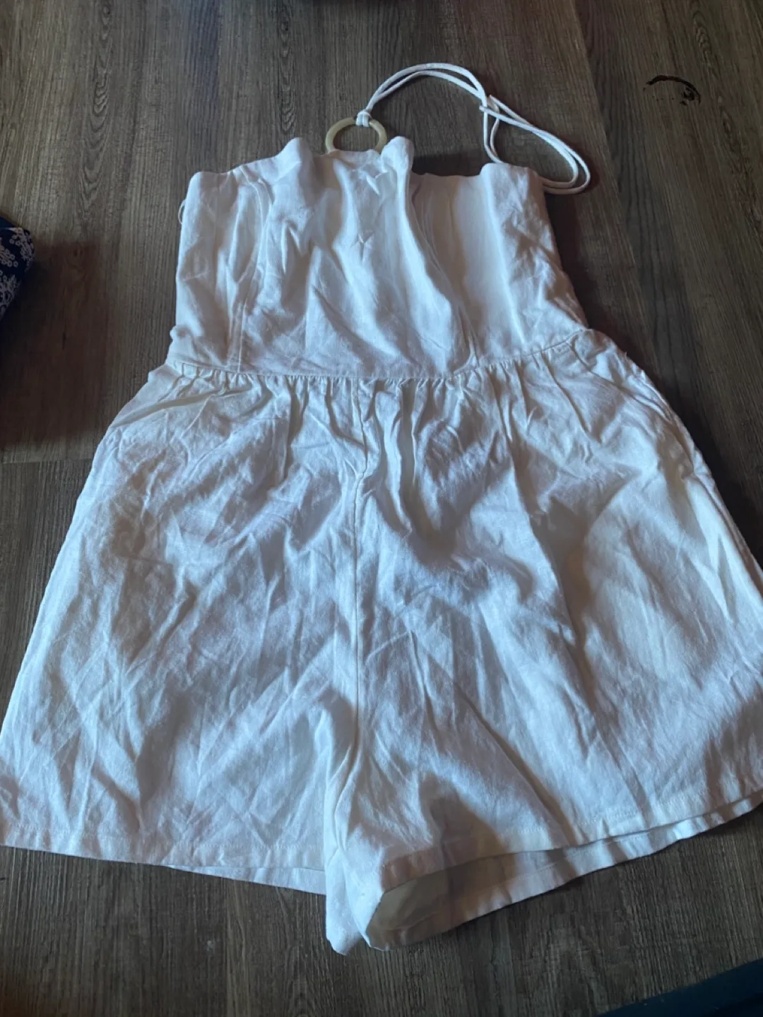 Women's Halter Neck Jumpsuit - Black and White thumbnail