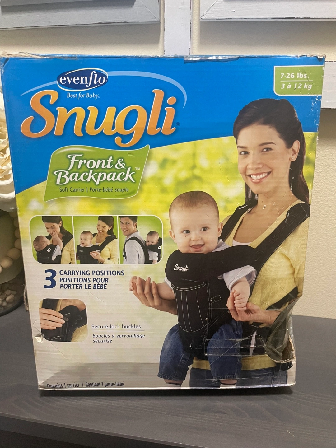 Infant Carrier Snugli Front And Back Pack Soft Carrier Evenflo