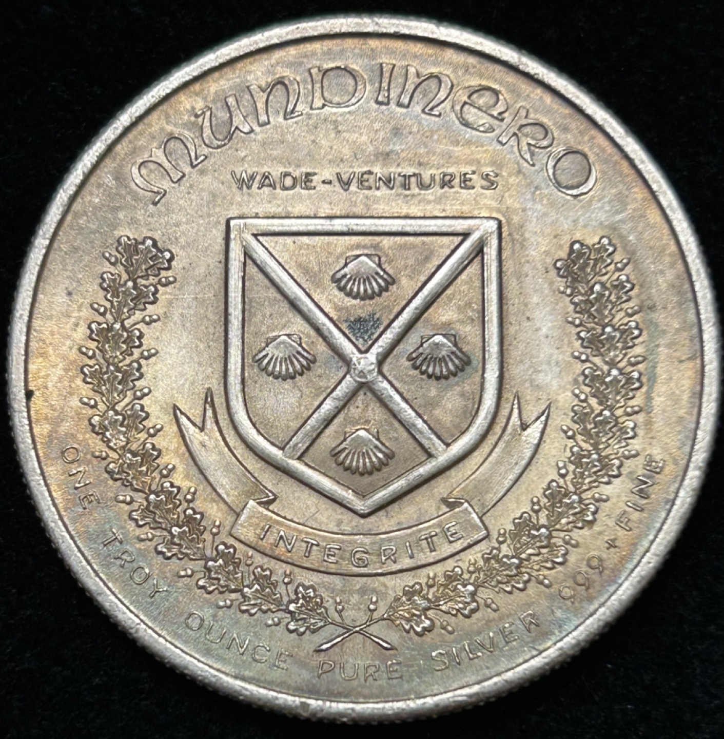 1973 Wade-Ventures Mundinero One Troy Ounce Silver Round