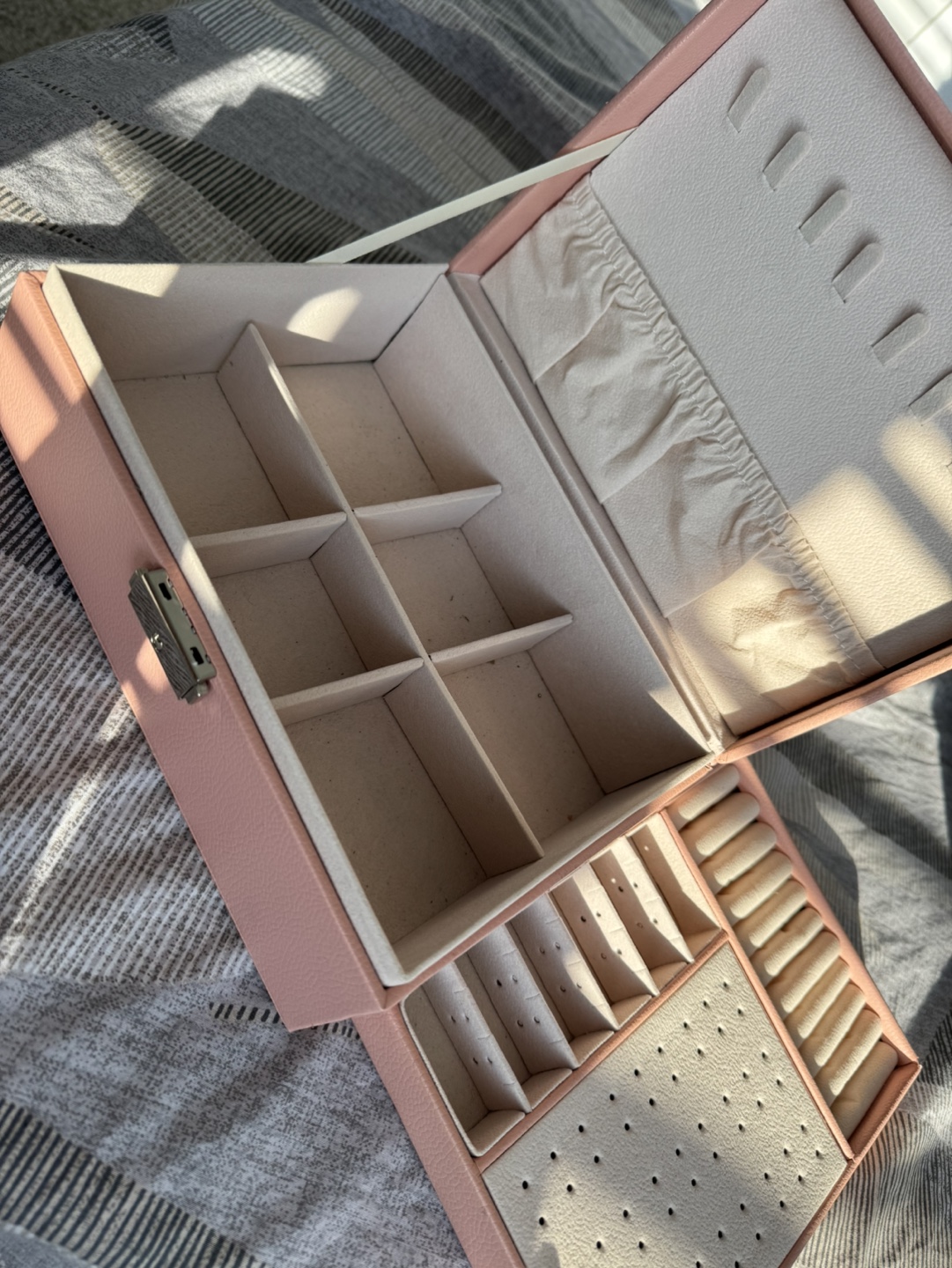 Pink Faux Leather Jewellery Box Organizer - photo 4