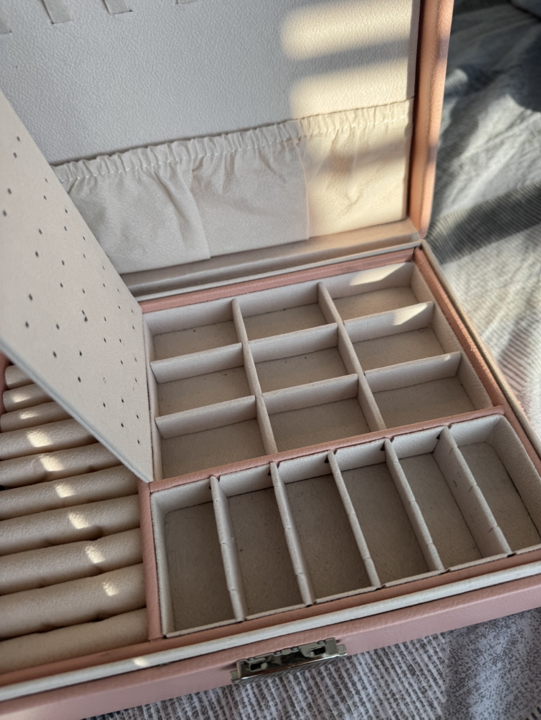 Pink Faux Leather Jewellery Box Organizer - photo 3