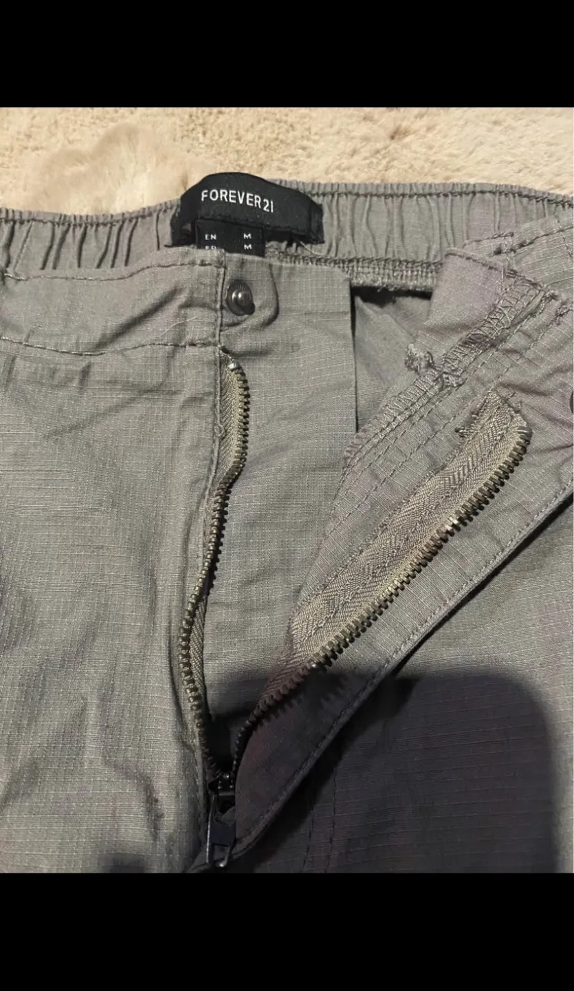 Forever 21 Grey Cargo Pants image indicator(5)