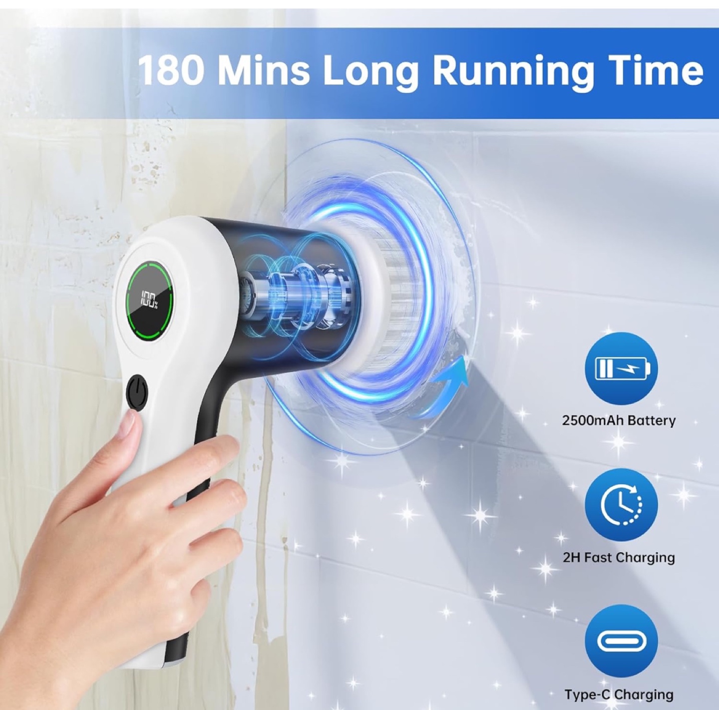 Rechargeable electric scrubber