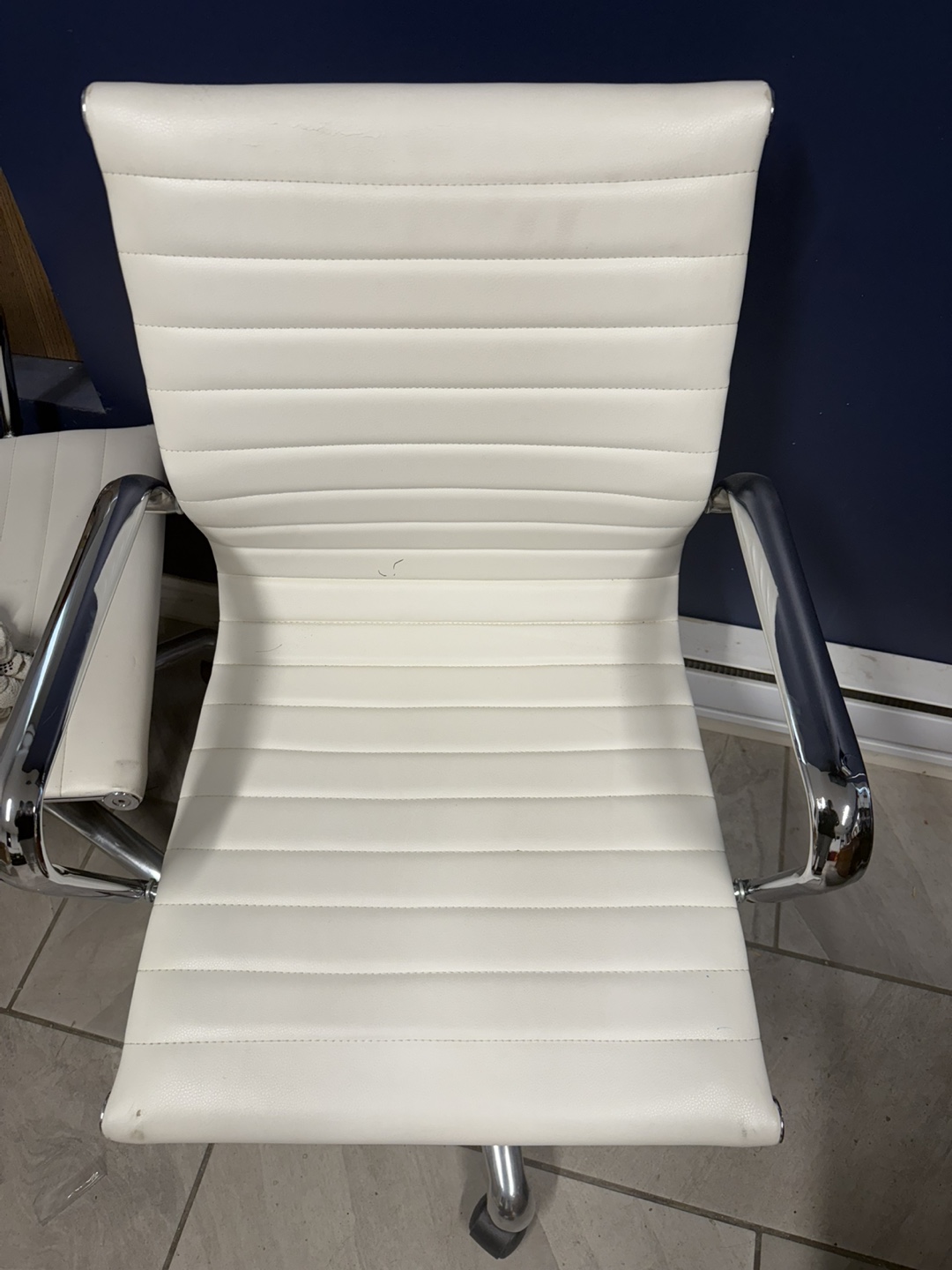 White Leather Office Chairs