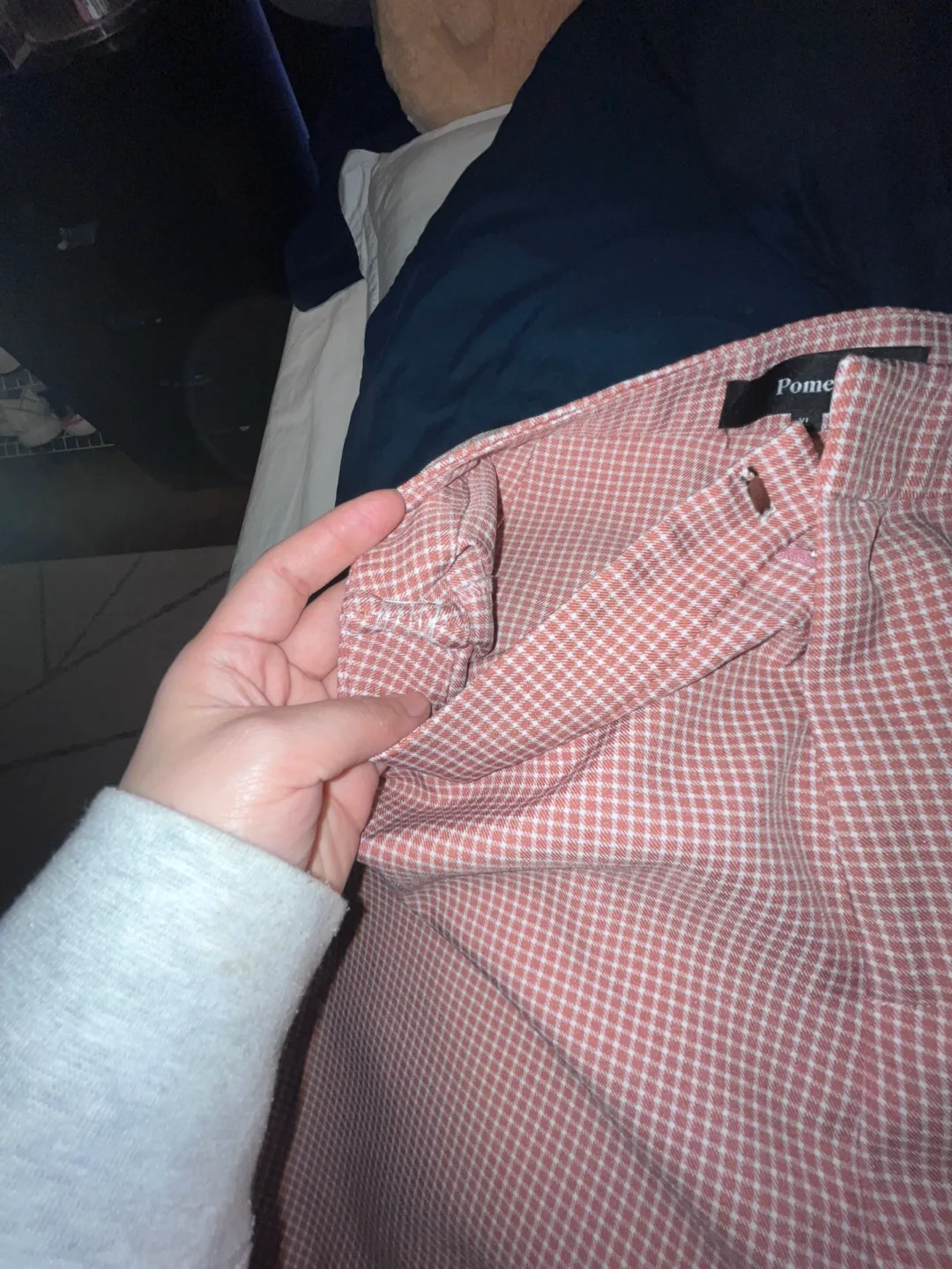 Pomelo XL Pink Gingham Bell Bottom Pants image indicator(3)