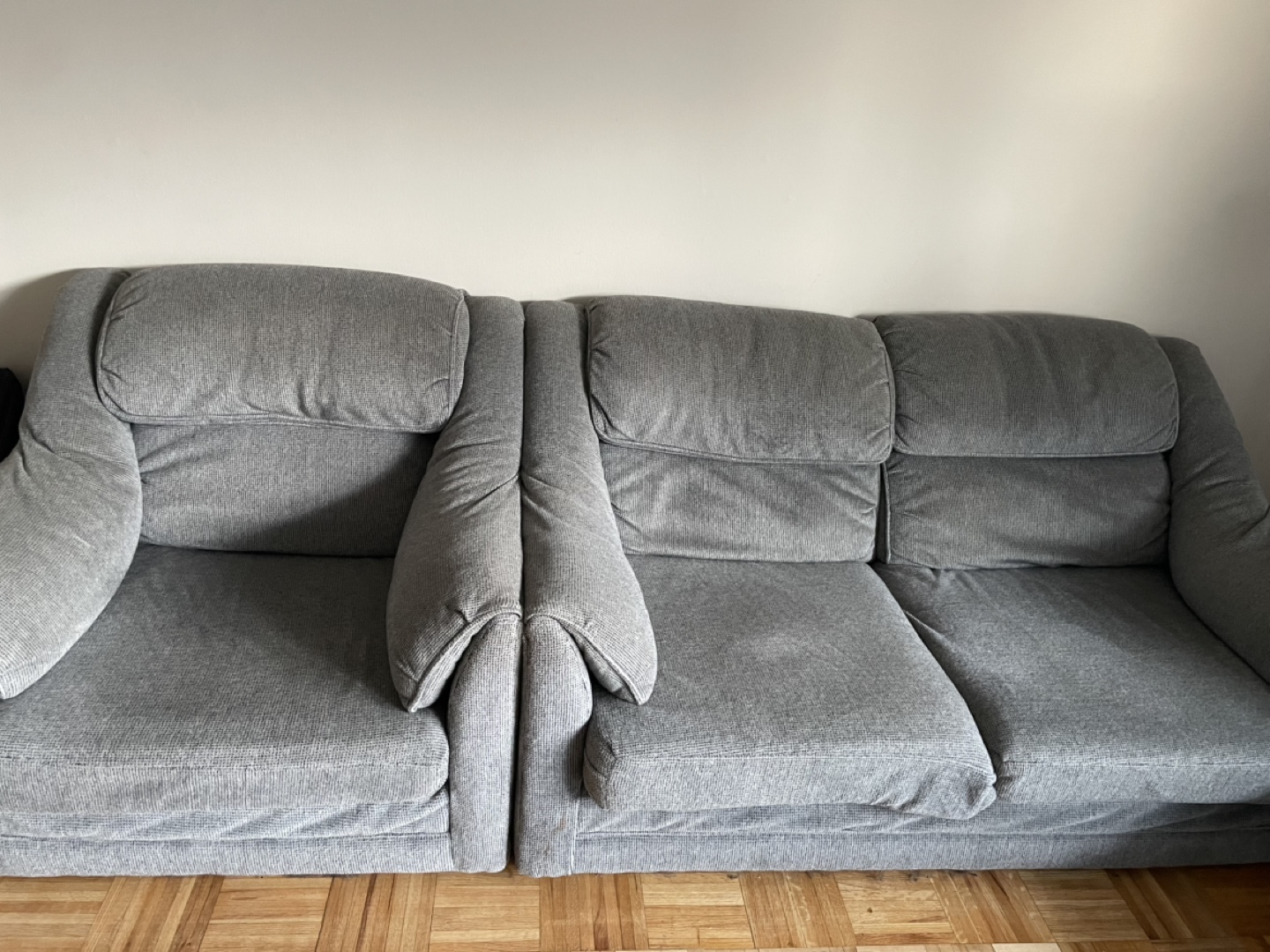 Grey Fabric 3 Piece Sofa - photo 3