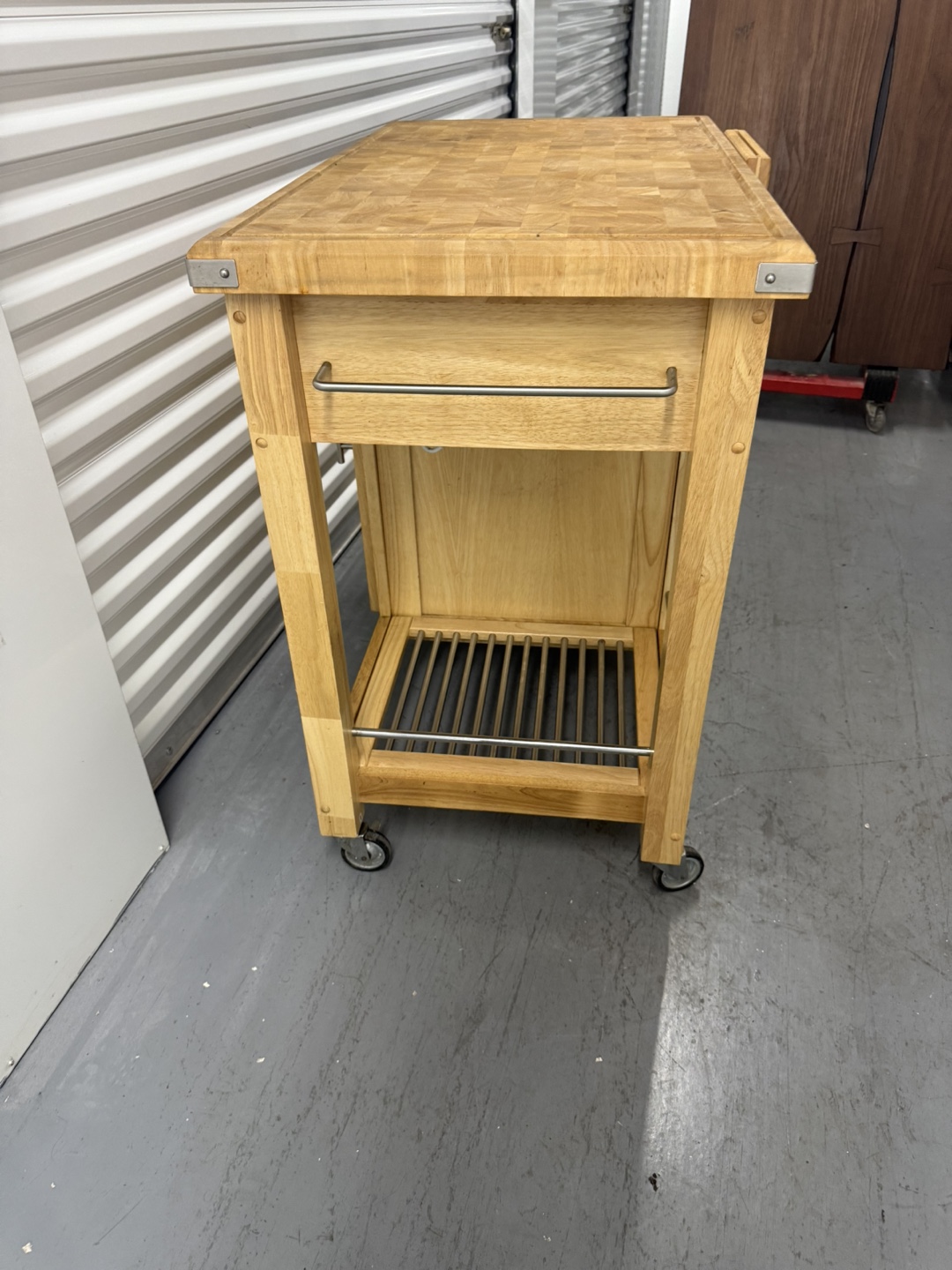 Kitchen Island Cart with Butcher Block Top - photo 5