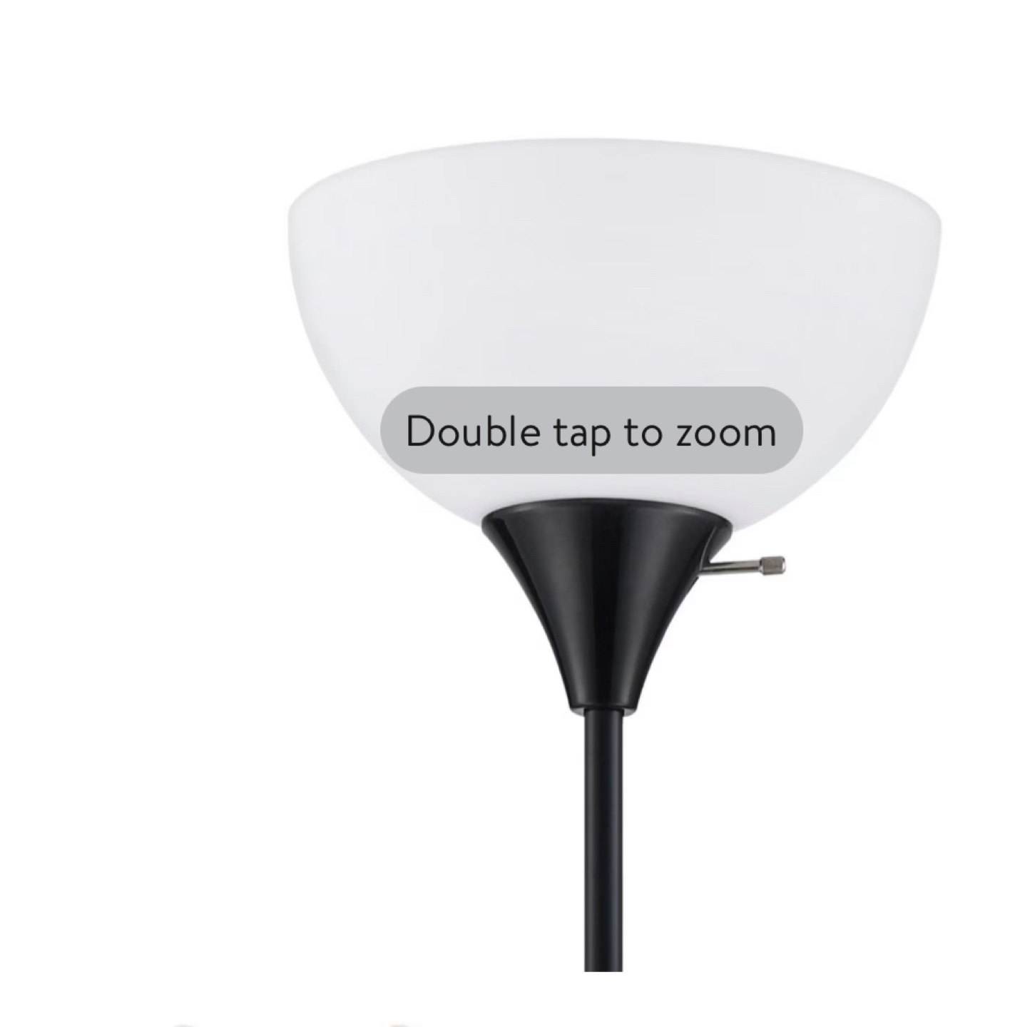 Black Floor Lamp with White Shade