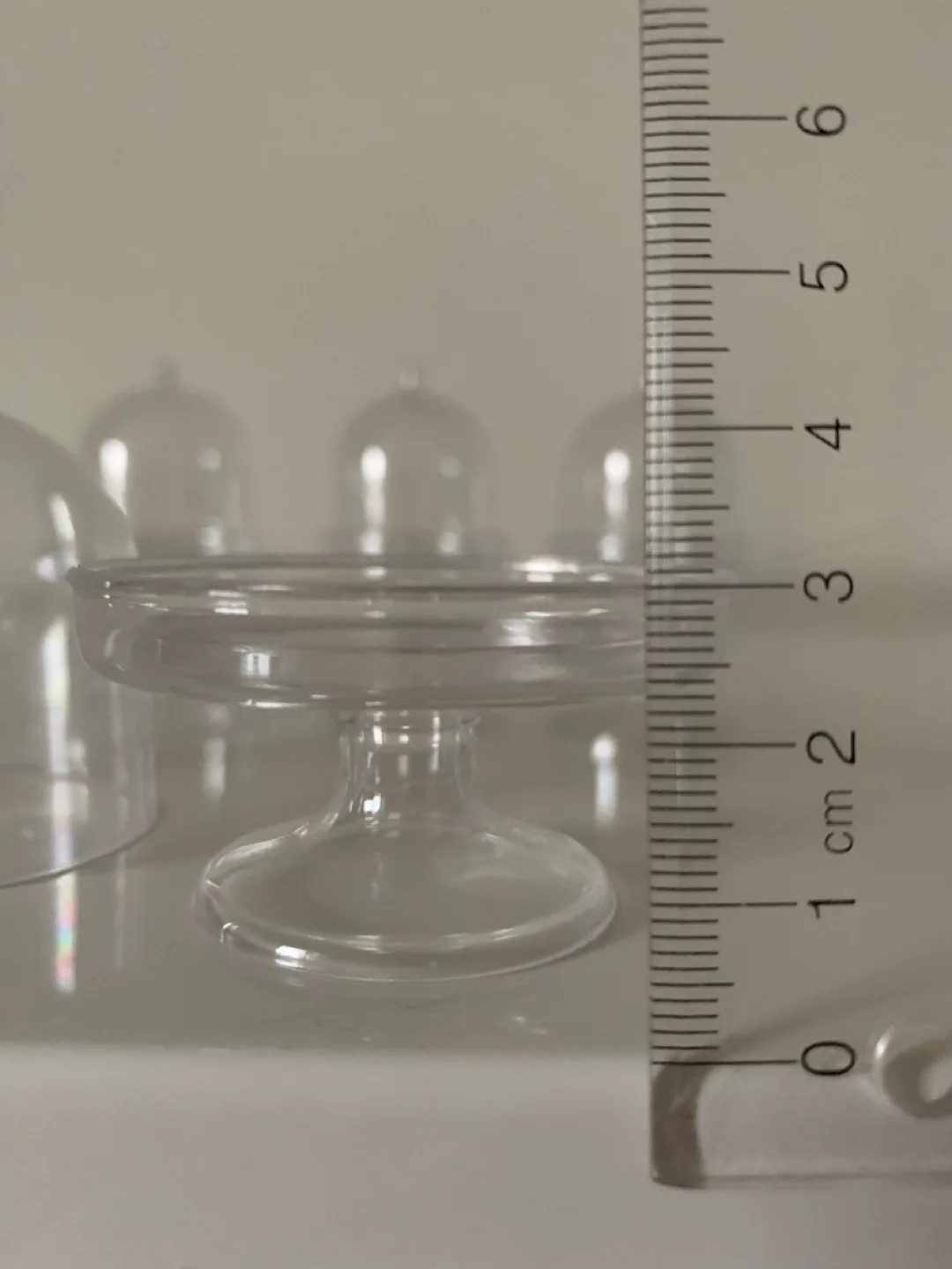 25 Mini Clear Cake Stands Party Favor/Wedding Packaging image indicator(4)