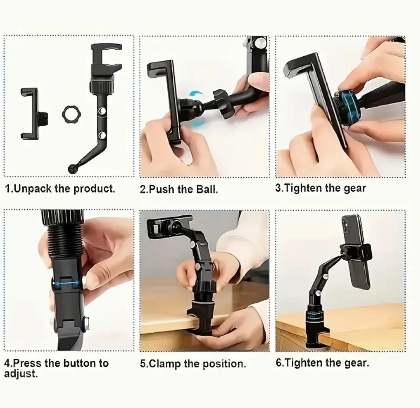 Adjustable 360° Rotatable Phone Holder image indicator(5)