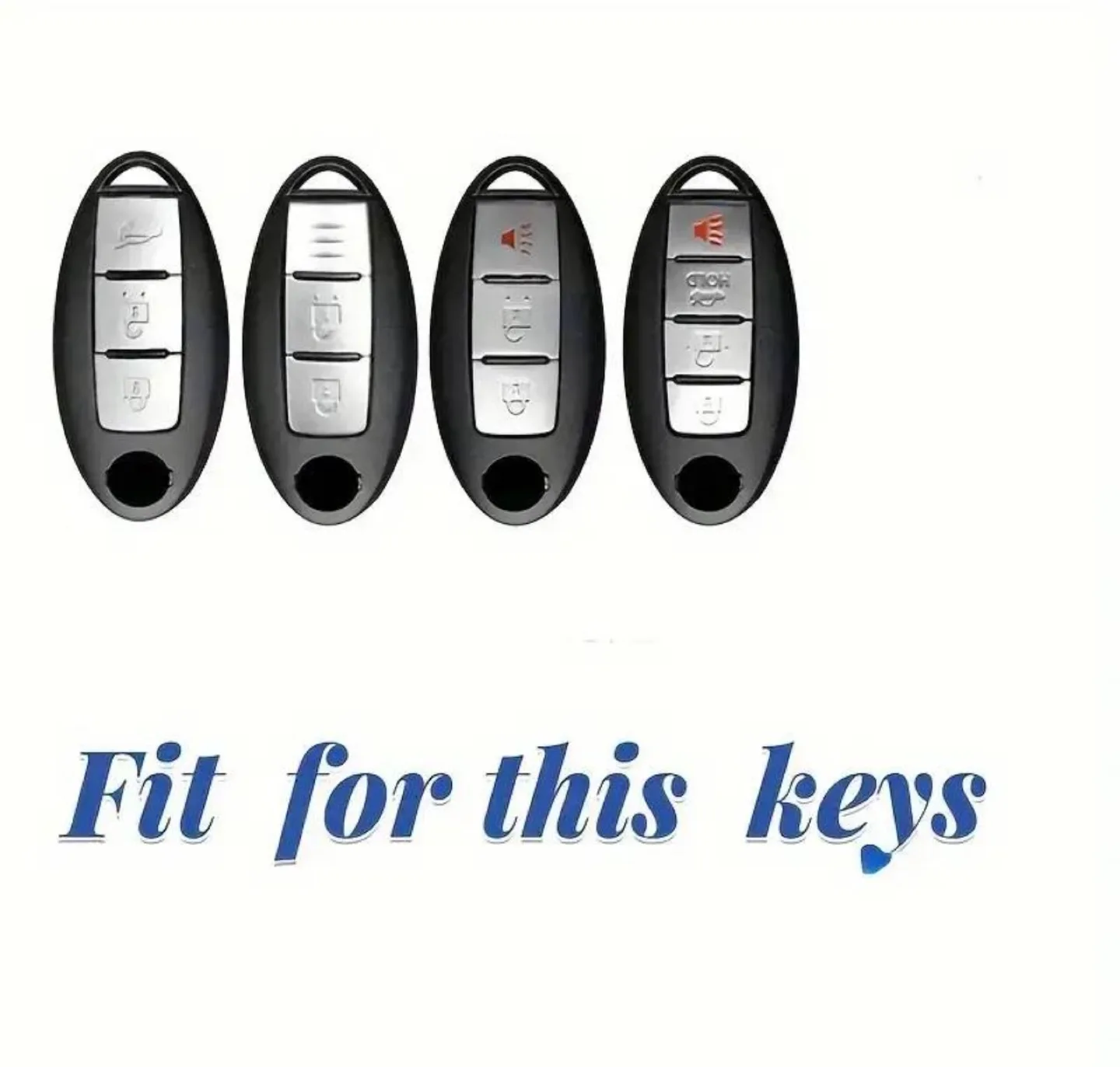 Nissan Car Key Fob Cover with Keychain image indicator(4)