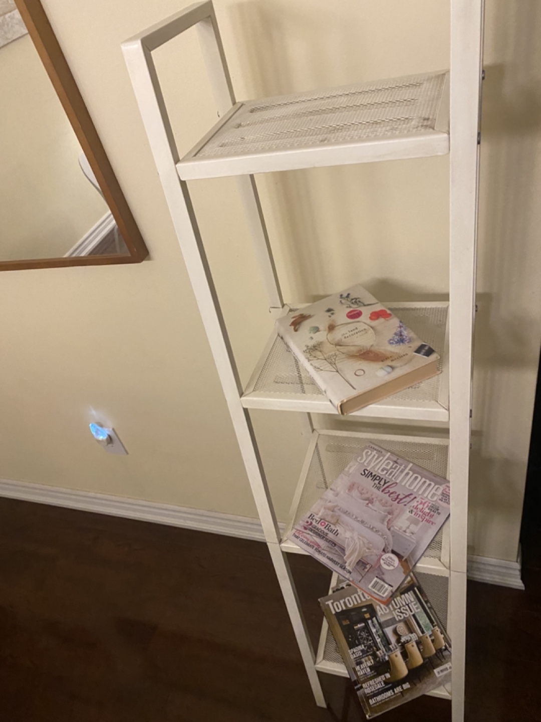White Metal 4-Tier Shelf