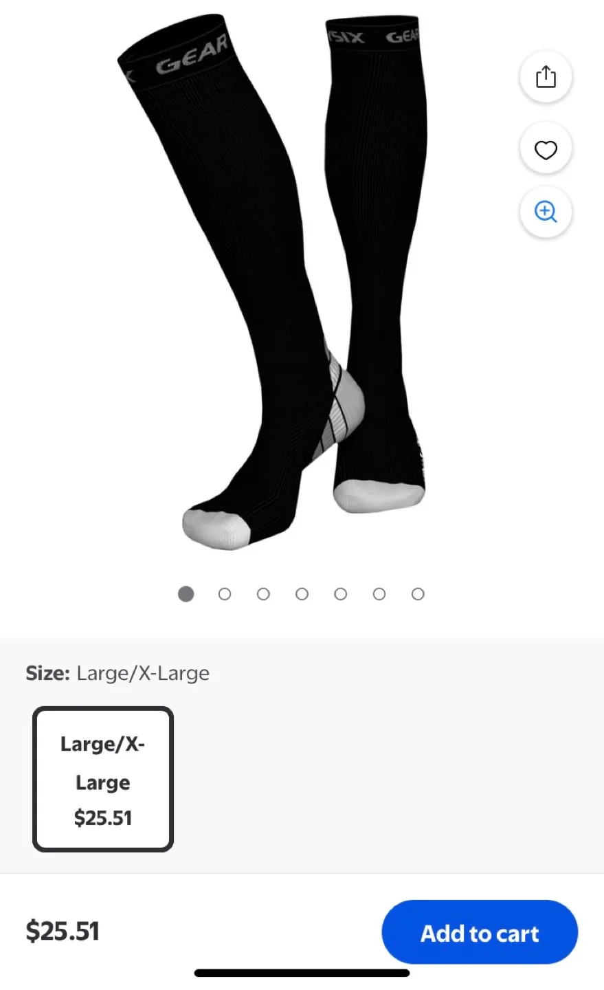 Physix Gear Sport Stamina Graduated Compression Socks - L/XL image indicator(5)