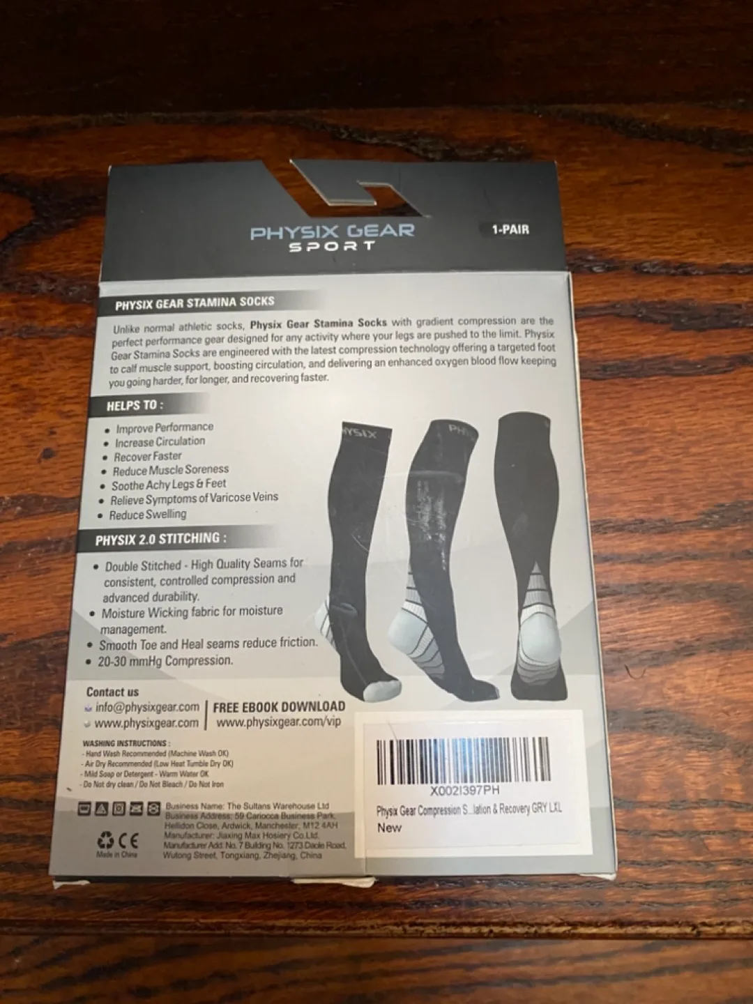 Physix Gear Sport Stamina Graduated Compression Socks - L/XL image indicator(2)