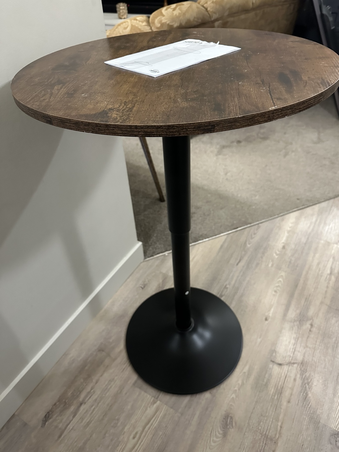Brand-New HOOBRO Height-Adjustable Round Bar Table - photo 2