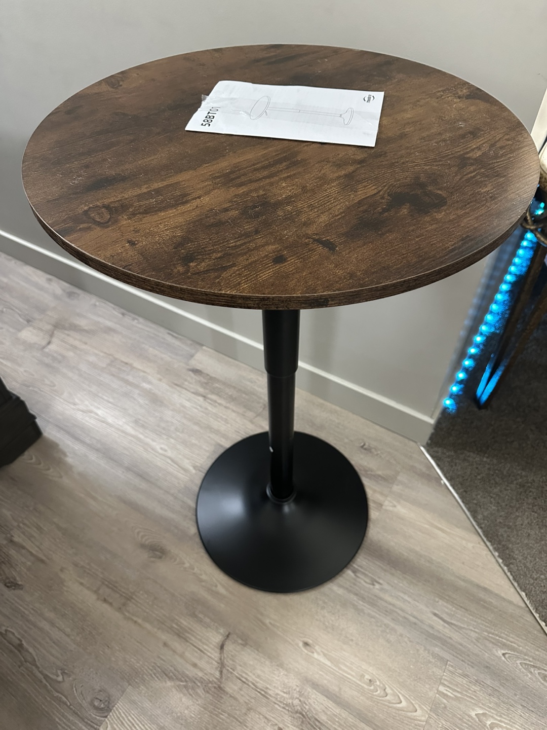 Brand-New HOOBRO Height-Adjustable Round Bar Table - photo 5