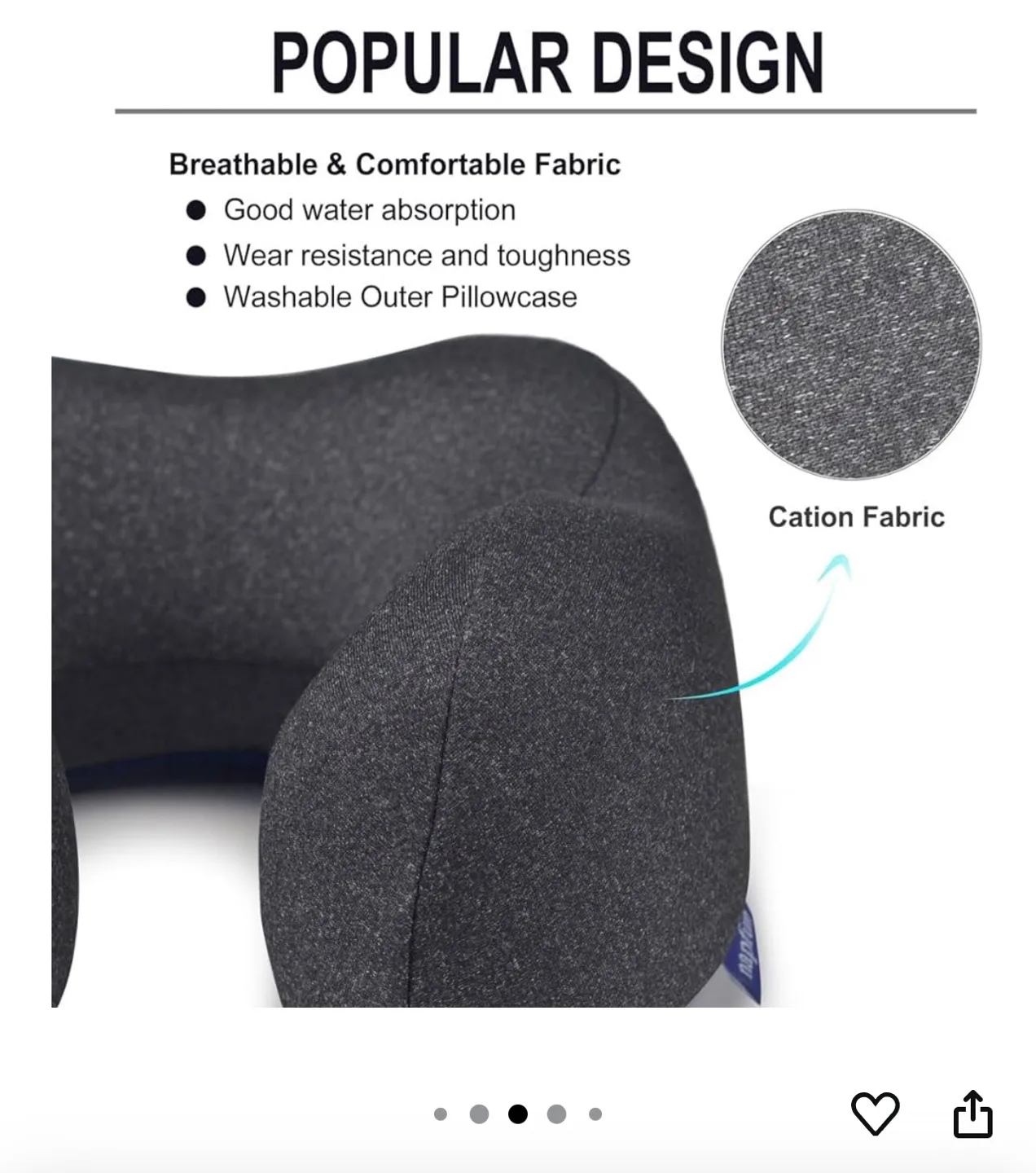 🧡 Travel Neck Pillow with Carrying Bag image indicator(9)