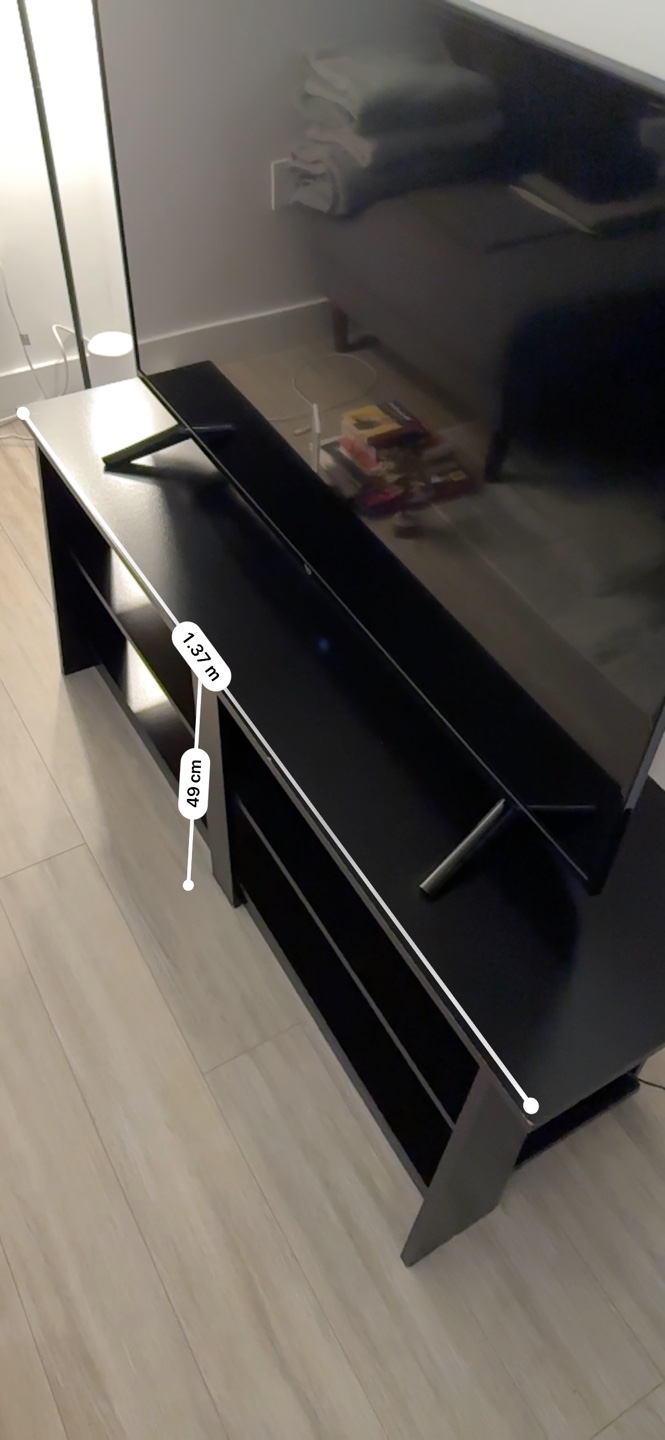 Black TV Stand with Shelves - photo 4