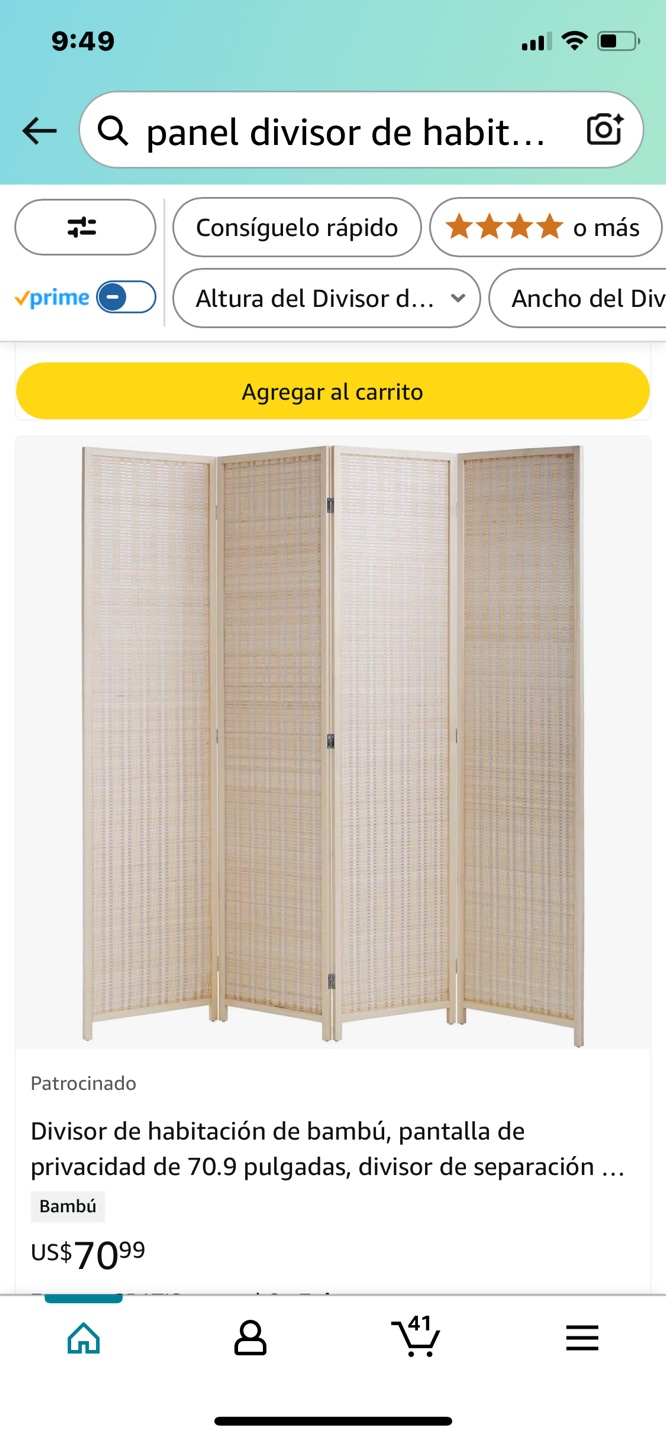 4 -Panel Room Divider Screen - photo 3