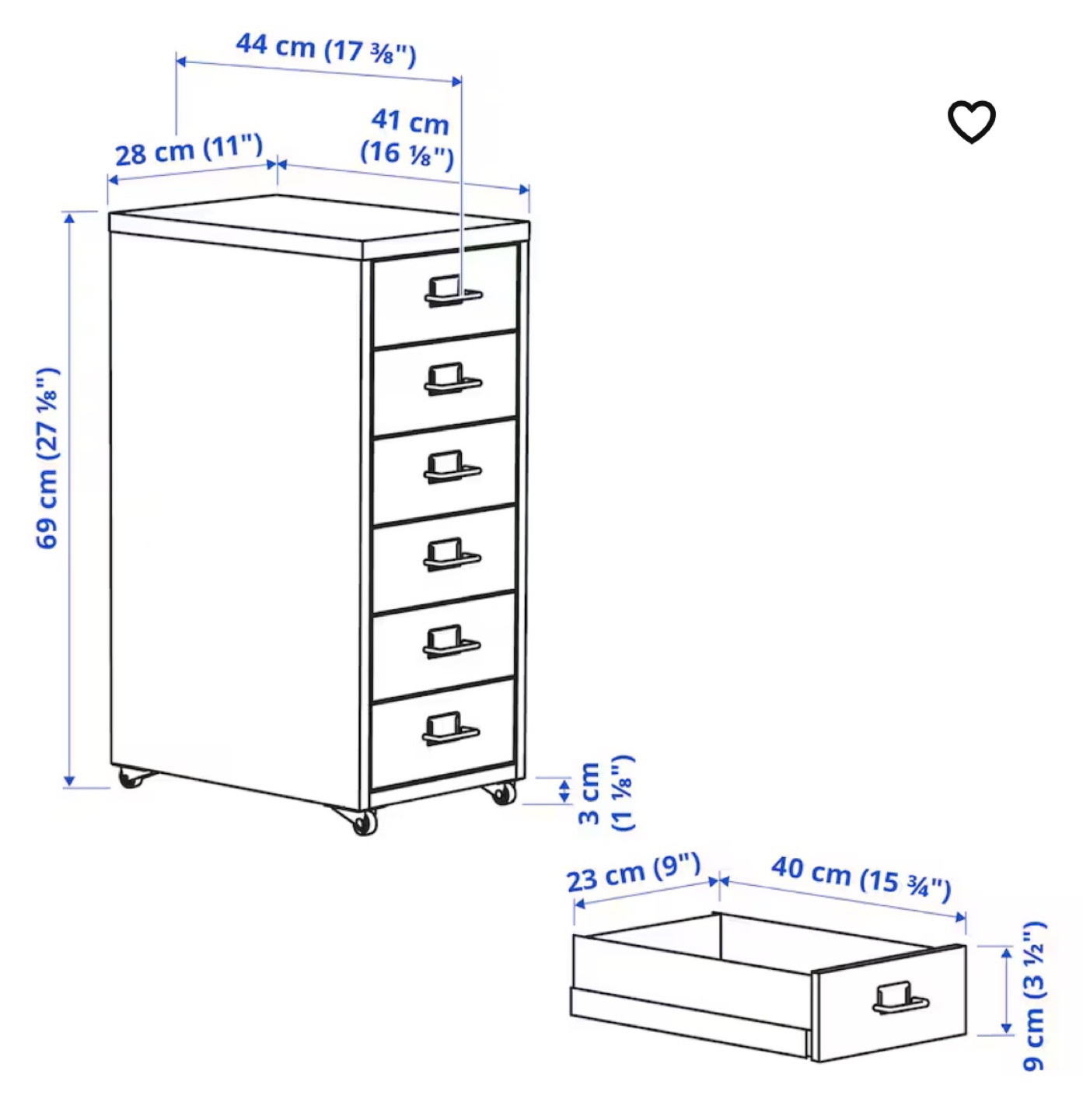 White 6-Drawer Set (Mobile) - photo 2